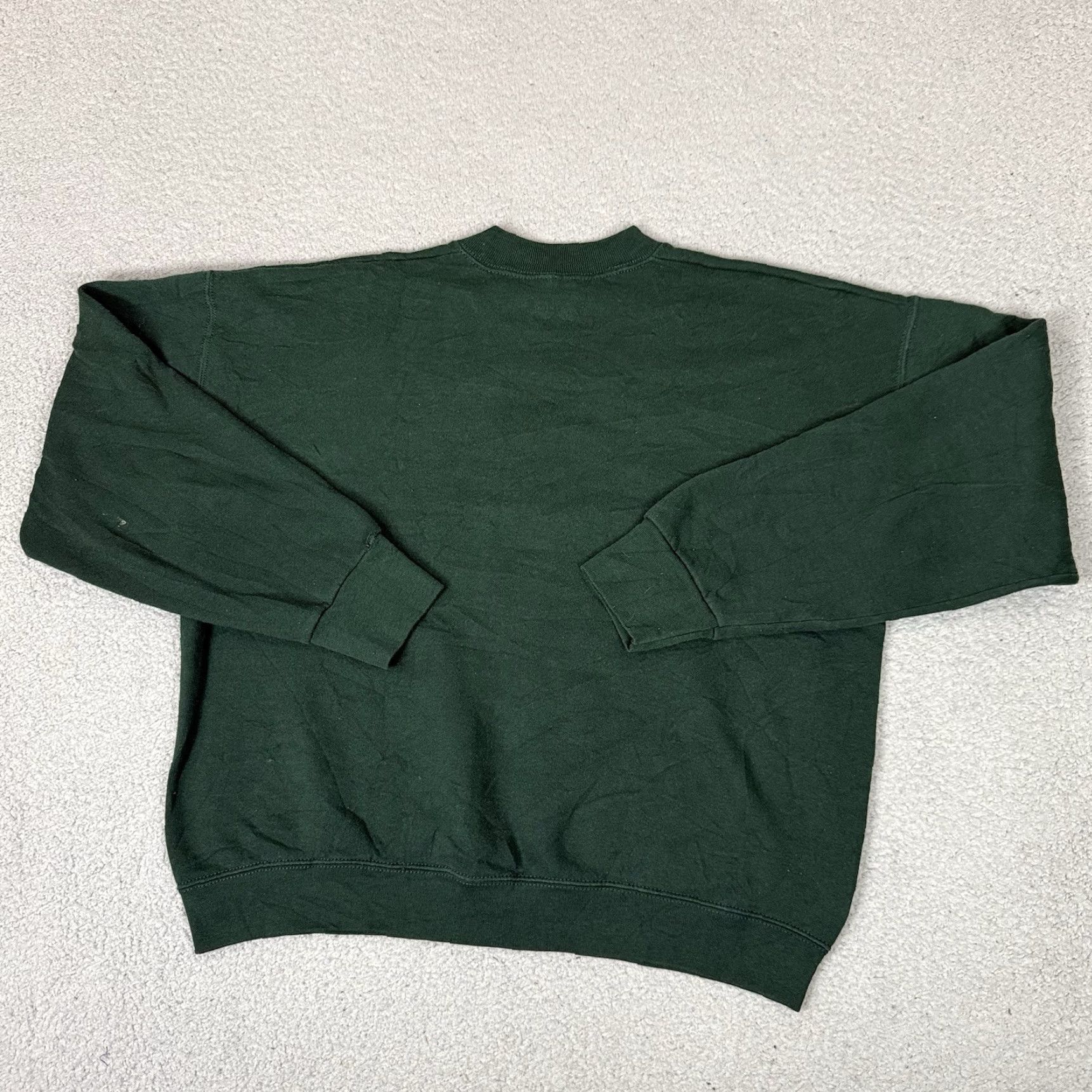 Fruit Of The Loom VINTAGE Fruit of the Loom Sweatshirt Unisex Adults L Green Embroidered NYC 80s 90s USA Size US L / EU 52-54 / 3 - 5 Thumbnail