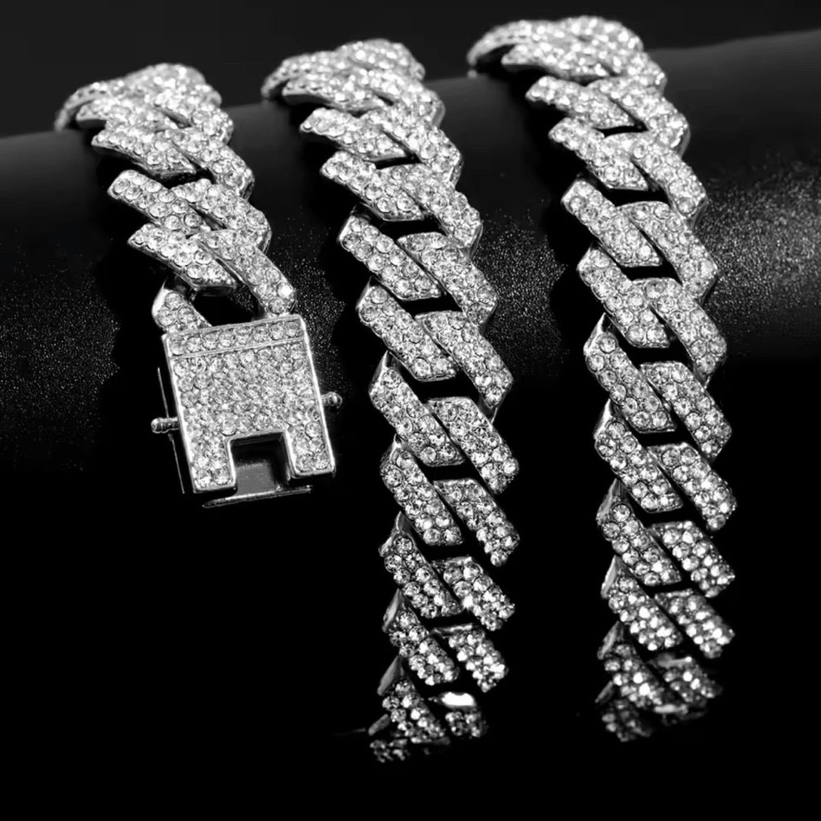 Other Miami Cuban Link Chain For Women Iced Out Choker 16” Size ONE SIZE - 5 Thumbnail