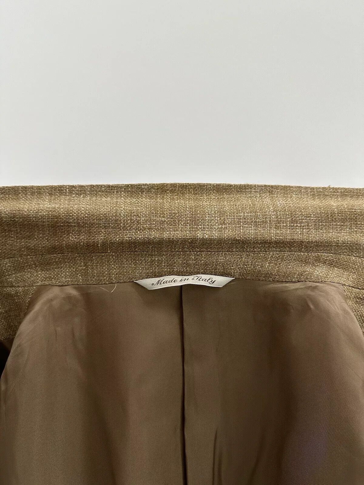 Canali Canali Blazer Sport Coat Mens Tan Plaid Silk Wool Linen Size 44R - 15 Thumbnail