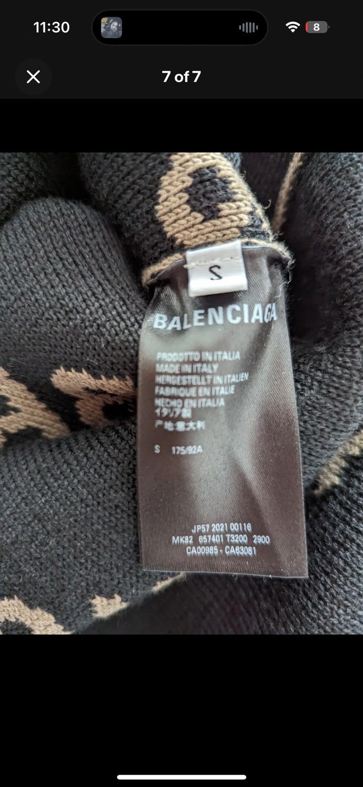 Balenciaga Balenciaga All Over Logo Sweater Size US S / EU 44-46 / 1 - 5 Thumbnail