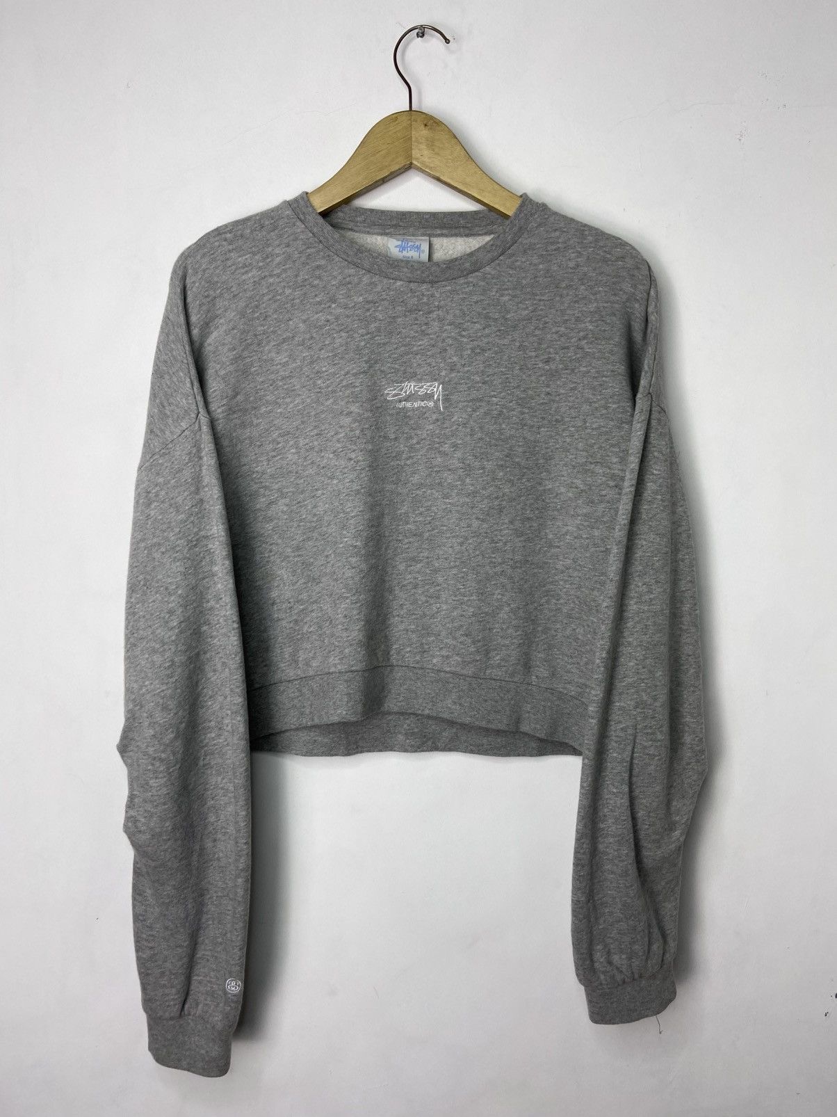 Stussy Vintage Stussy Center Logo Boxy Crop Top Sweatshirt Size M / US 6-8 / IT 42-44 - 9 Thumbnail