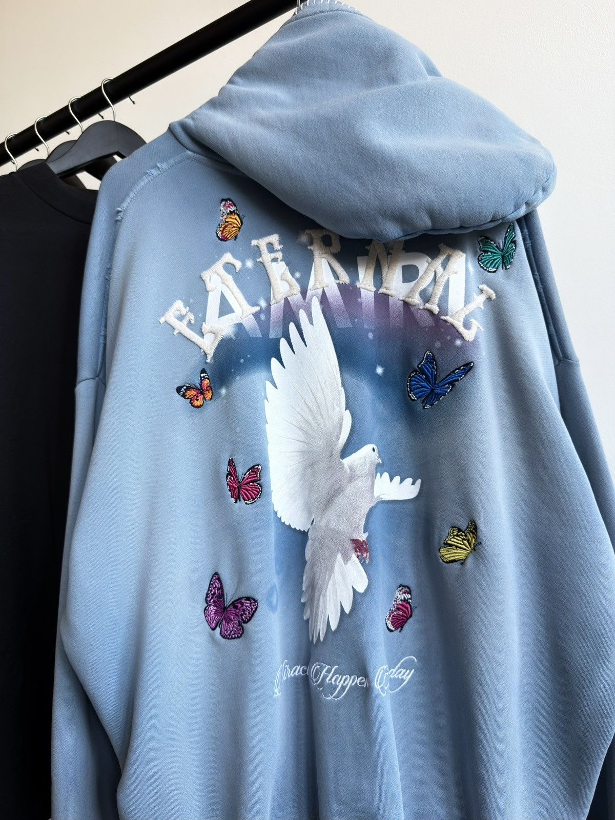 Amiri Amiri Eternal Dove Embroidered Butterfly Hoodie Size US L / EU 52-54 / 3 - 1 Thumbnail