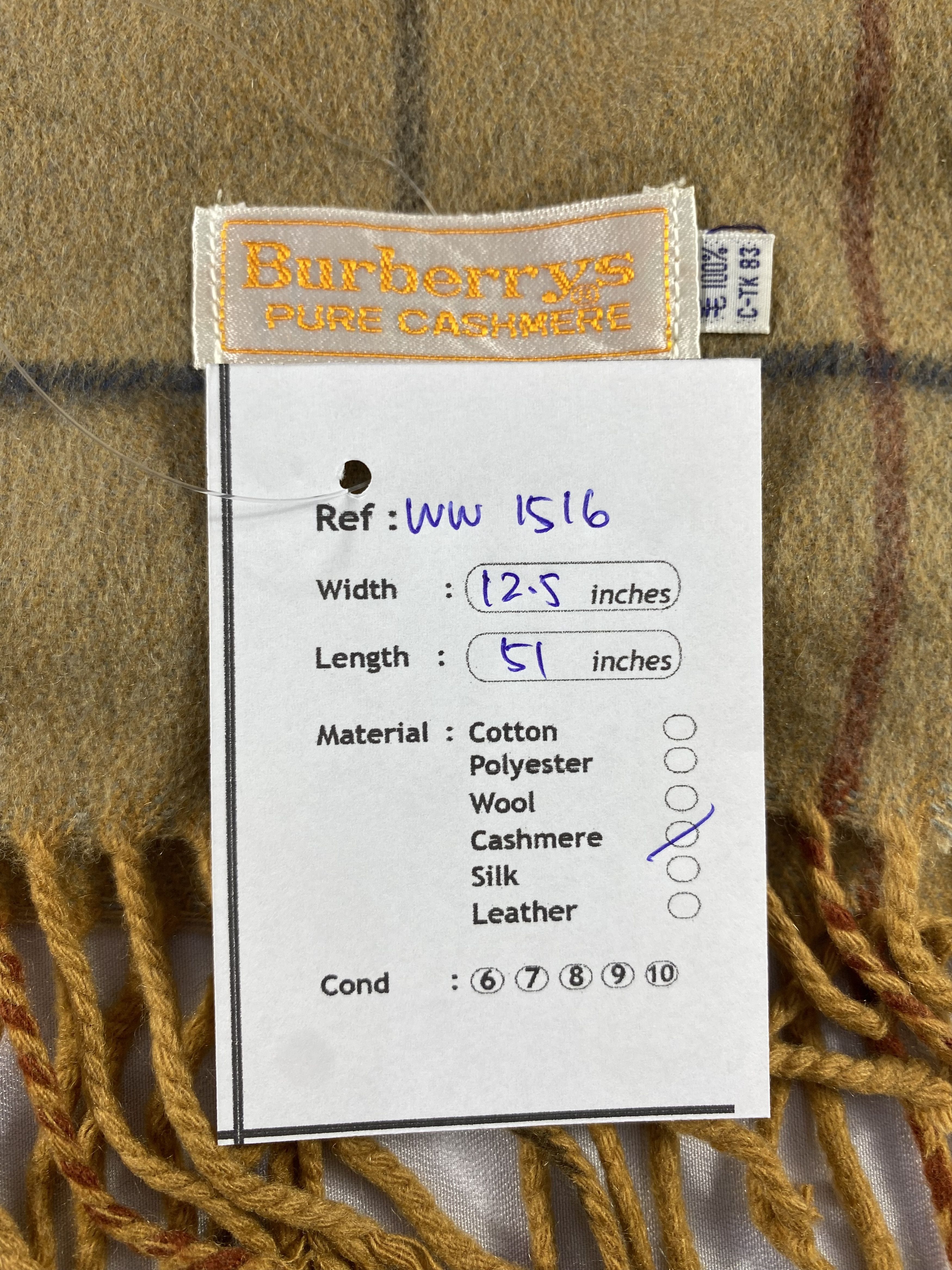 Burberry × Vintage Burberry Scarf / Muffler / Neckwear - WW1516 Size ONE SIZE - 6 Thumbnail