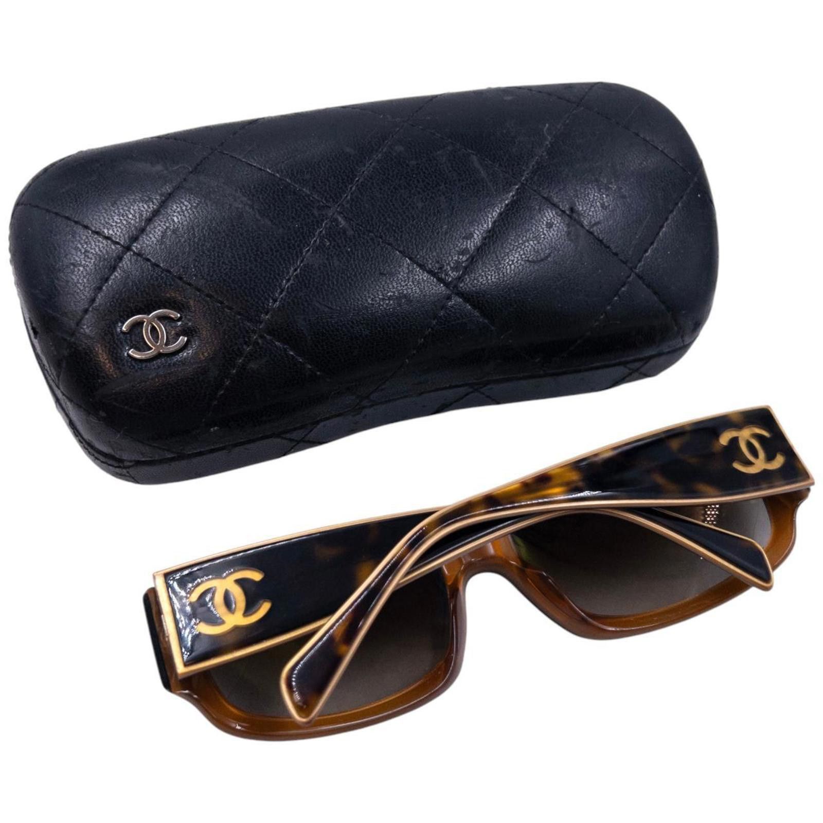 Chanel Vintage Chanel Tortoise Shell Sunglasses Size ONE SIZE - 8 Thumbnail