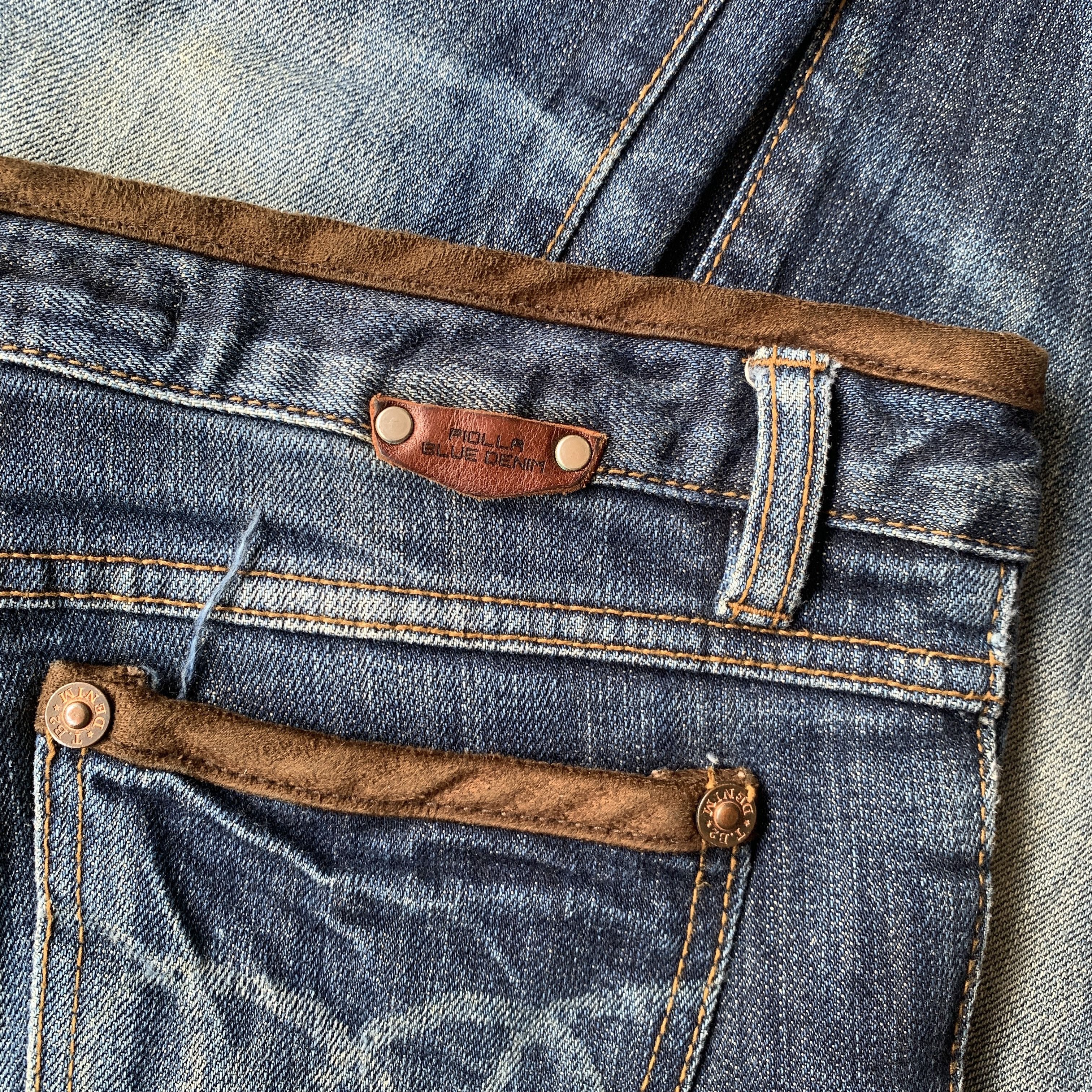 Japanese Brand Piolla Distressed Clawmark ifsix LGB Style Flare Denim Pants Size US 29 - 10 Thumbnail