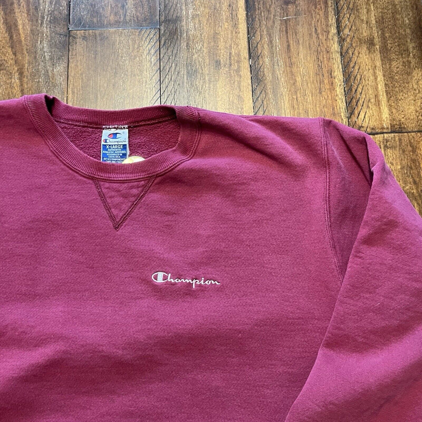 Champion Vtg Y2K Champion Blank Maroon Sweatshirt Men’s Size XL Size US XL / EU 56 / 4 - 3 Thumbnail