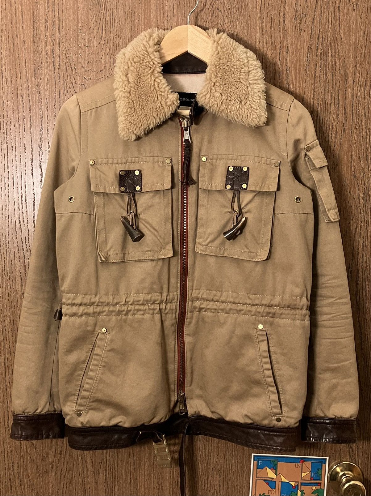 Dsquared2 Dsquared FW 2003 Shearling Collar Jacket FW03 AW03 AW2003 Size US S / EU 44-46 / 1 - 1 Thumbnail