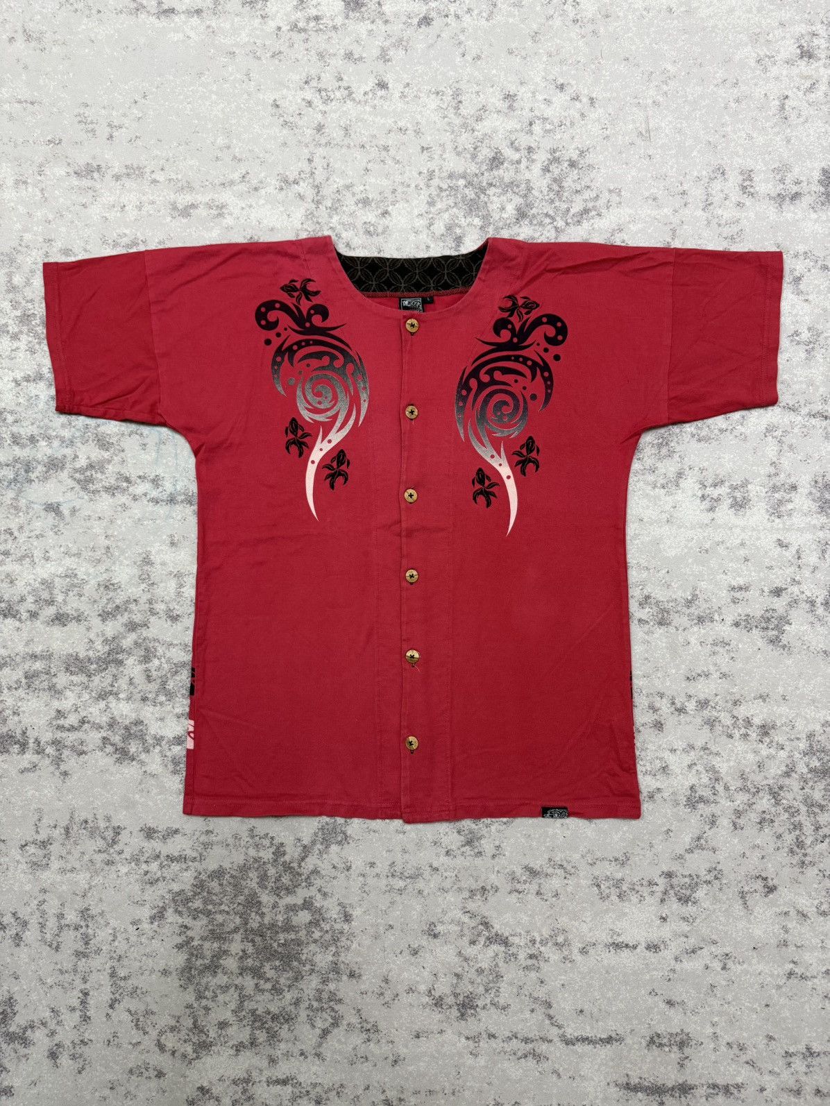 Japanese Brand Vintage No wave no life sukajan button up shirt Size US S / EU 44-46 / 1 - 1 Thumbnail