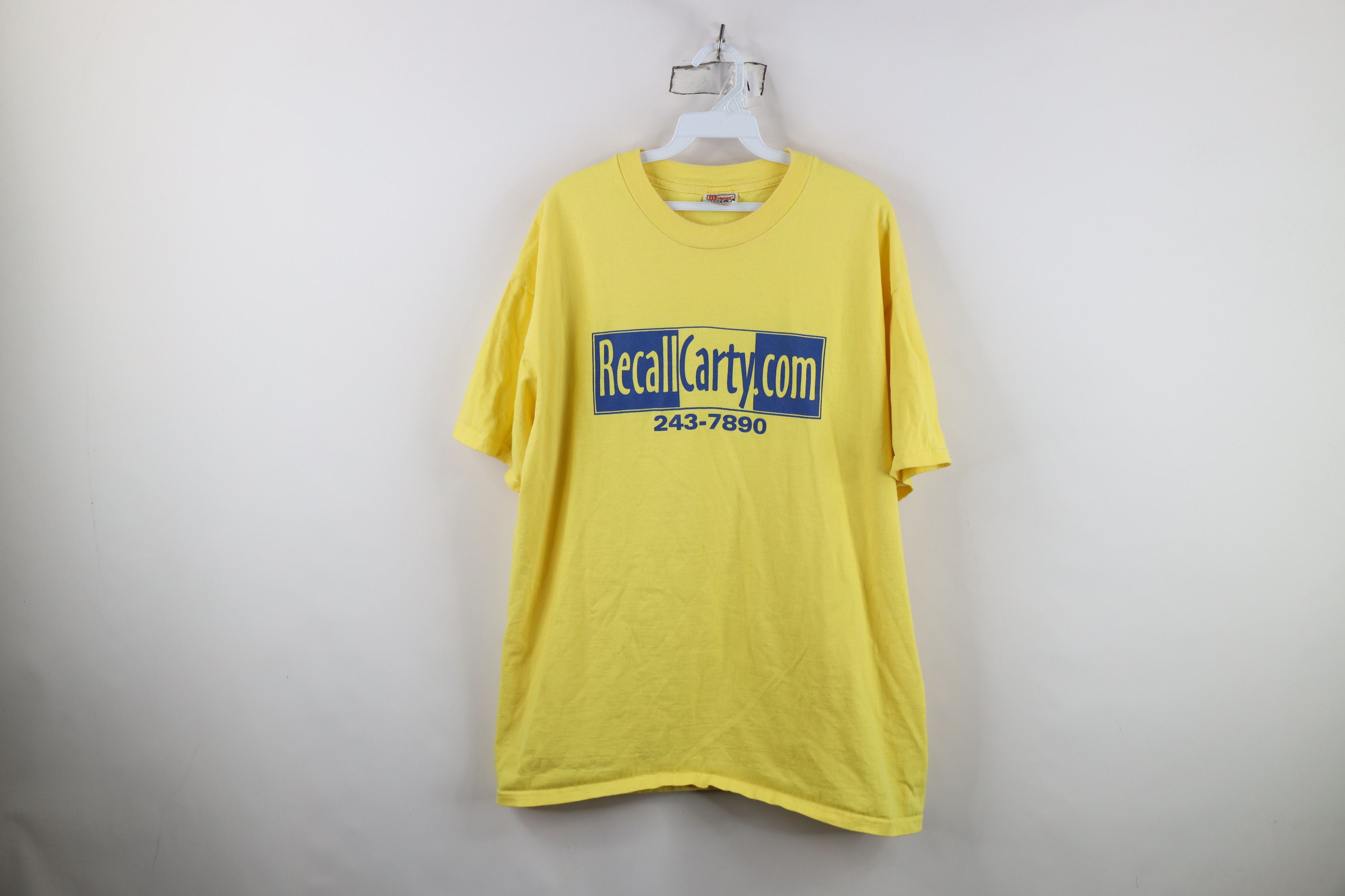 Vintage Vintage Y2K Finkbeiner Toledo Ohio Mayor T-Shirt Yellow Size US XL / EU 56 / 4 - 1 Thumbnail