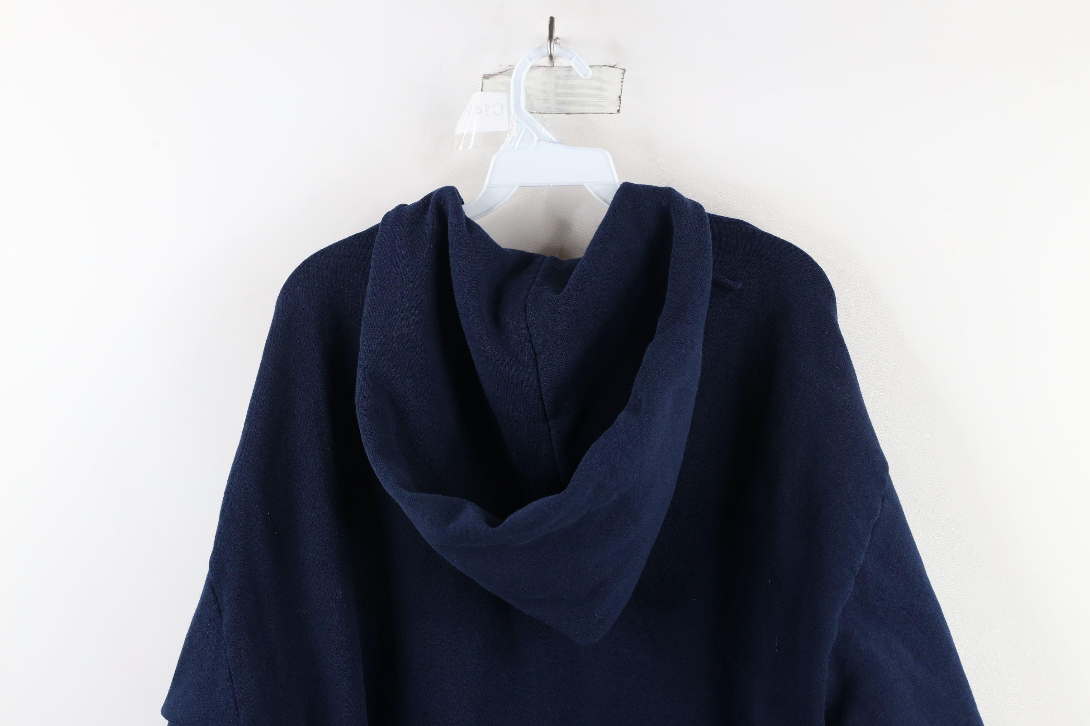 Vintage Vintage 90s Streetwear Hoodie Sweatshirt Navy Blue USA Size US XL / EU 56 / 4 - 11 Thumbnail