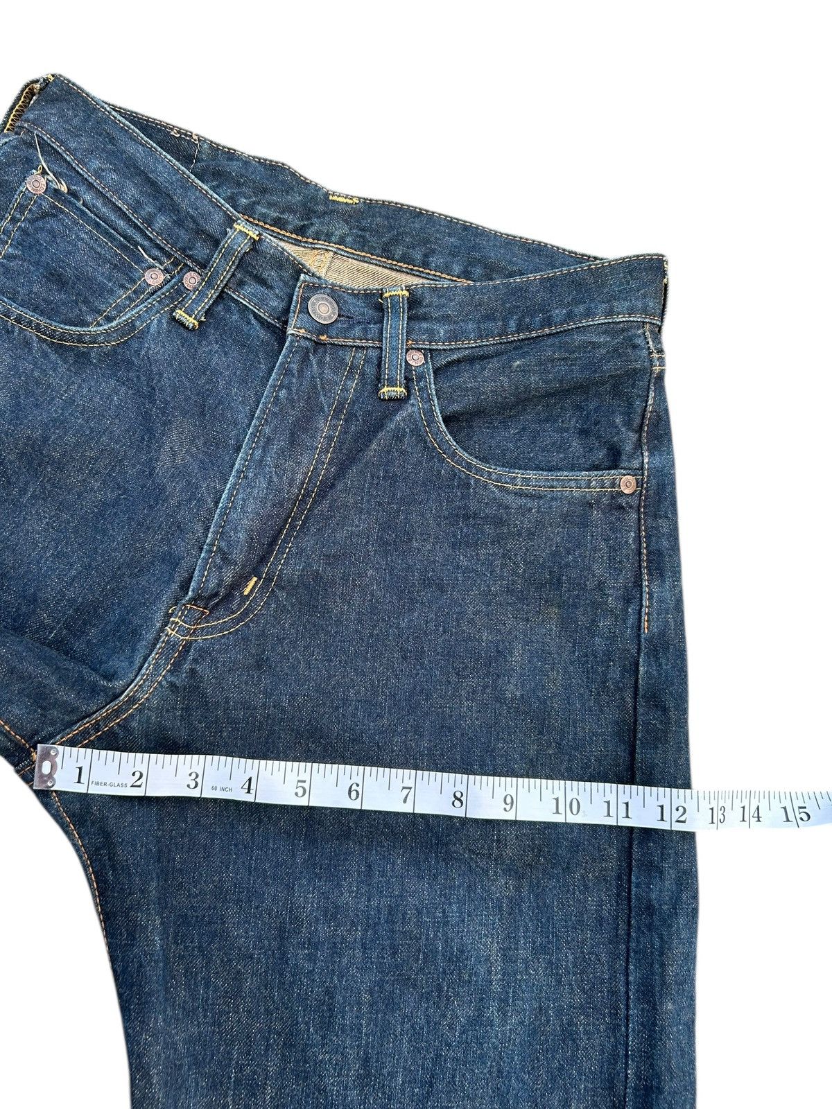 Kapital Vintage Edwin Selvedge Baggy Distressed Short Denim Jeans Size US 29 - 16 Thumbnail