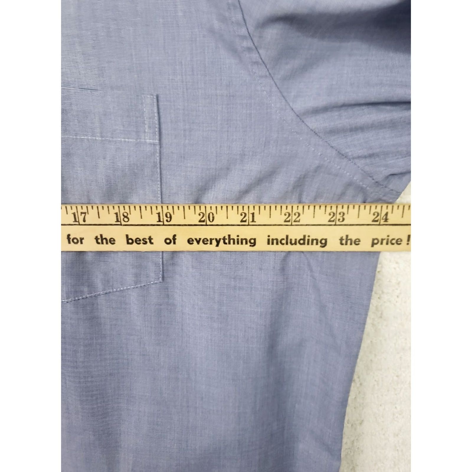 Vintage L.L. Bean Button Down Shirt Casual Short Sleeve Men's L Blue, Regular Fit, Solid, Button Front, Cotton Blend Size US L / EU 52-54 / 3 - 7 Thumbnail