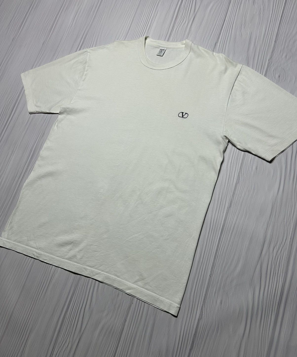 Valentino Valentino Body V Logo White T-Shirt Size US L / EU 52-54 / 3 - 2 Thumbnail