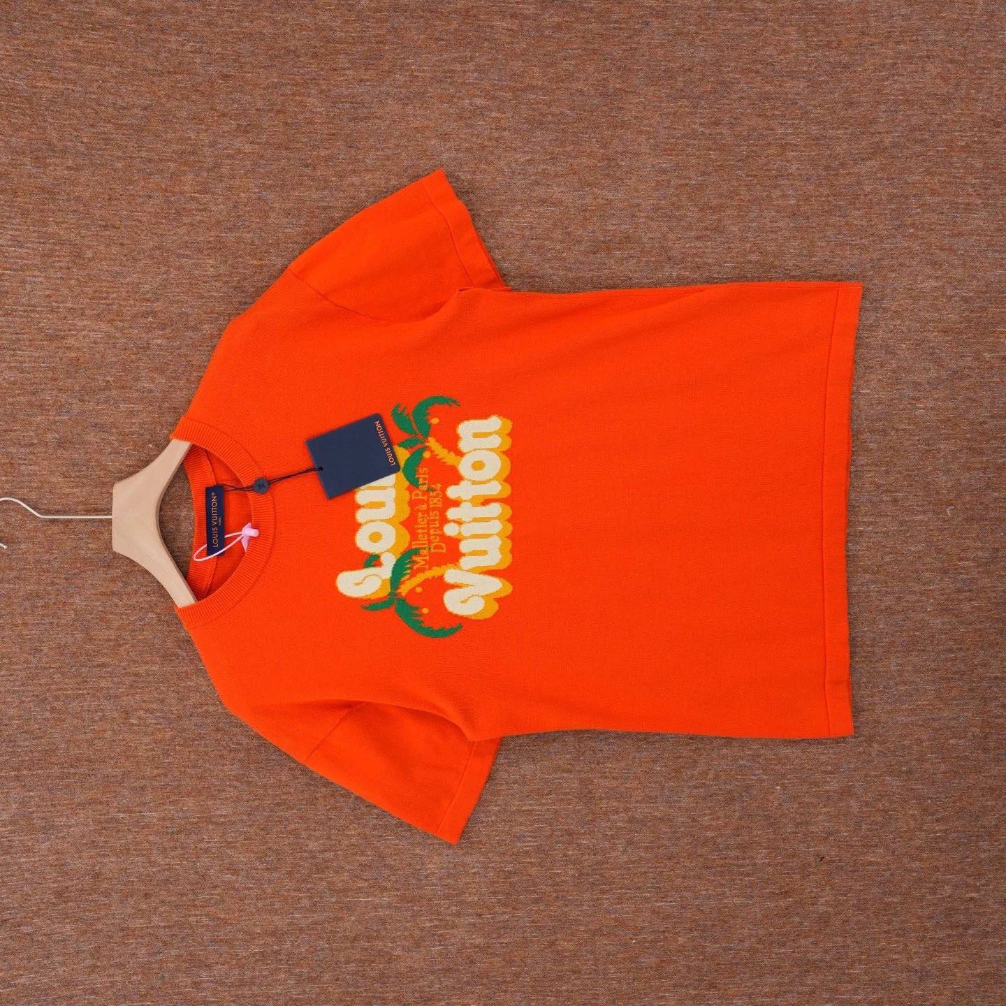 Louis Vuitton Louis Vuitton 24SS Orange Logo Coconut Tree Tee Size US S / EU 44-46 / 1 - 1 Thumbnail