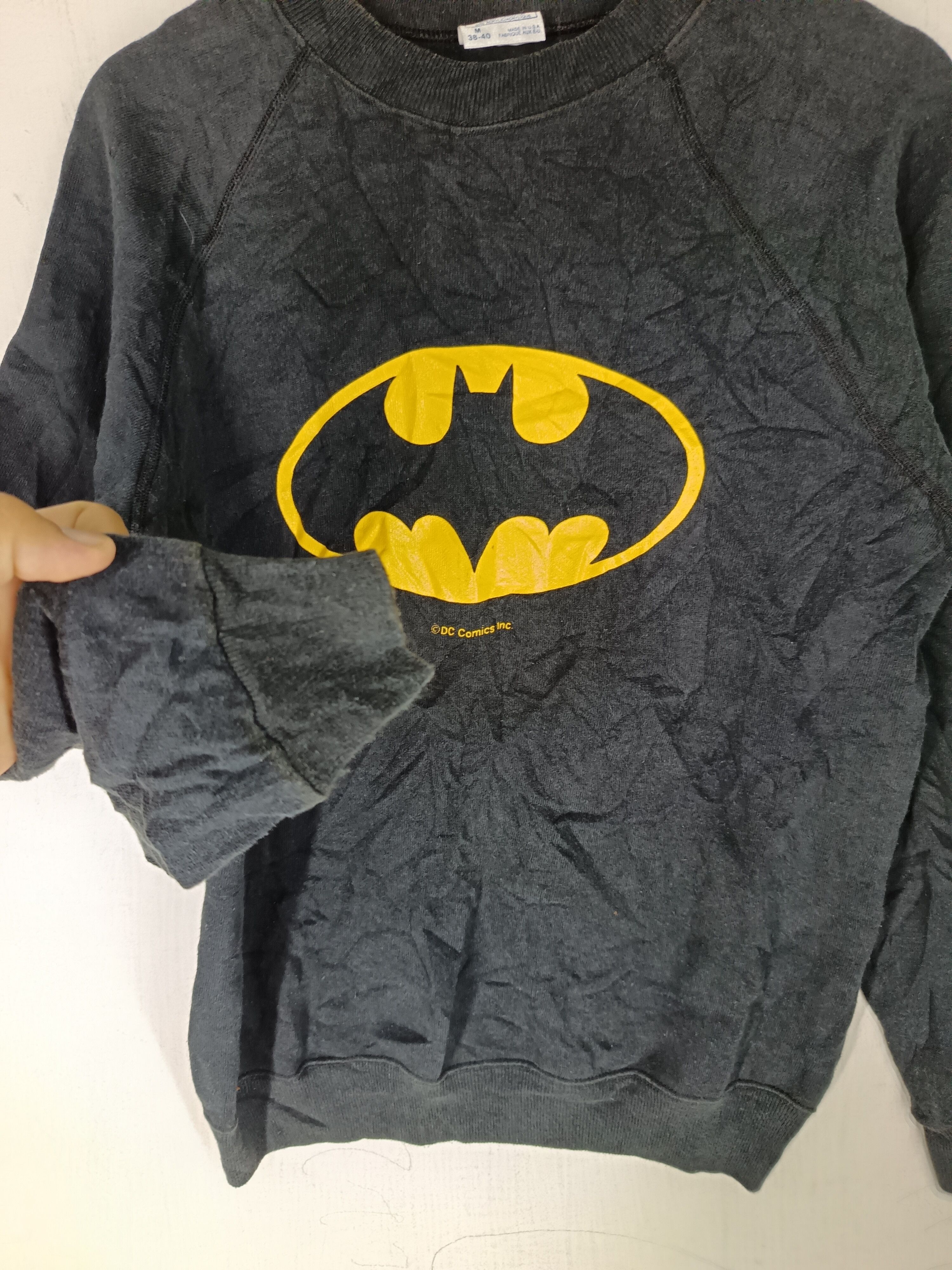 DC Comics Vintage 80's Batman Logo Sweatshirt Rare Size US M / EU 48-50 / 2 - 5 Thumbnail