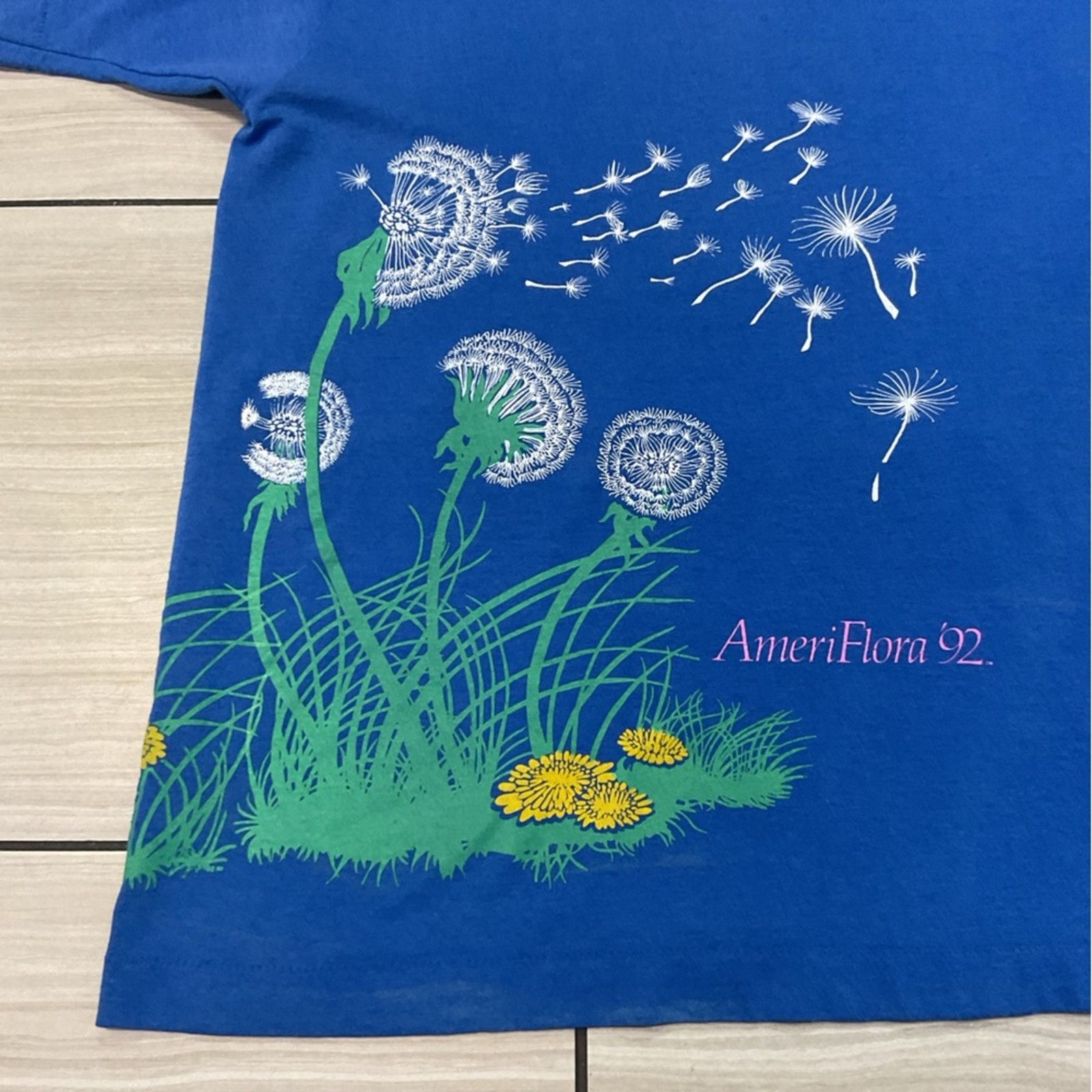 Vintage Vintage 90s Ameri Flora Graphic T-Shirt Size US L / EU 52-54 / 3 - 4 Thumbnail