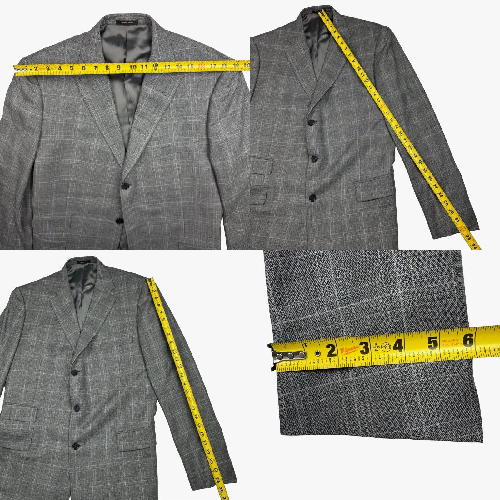 Vintage Afred Dunhill Men's Wool 3-Button Blazer Gray Japan 42R Mens Size 42R - 8 Thumbnail