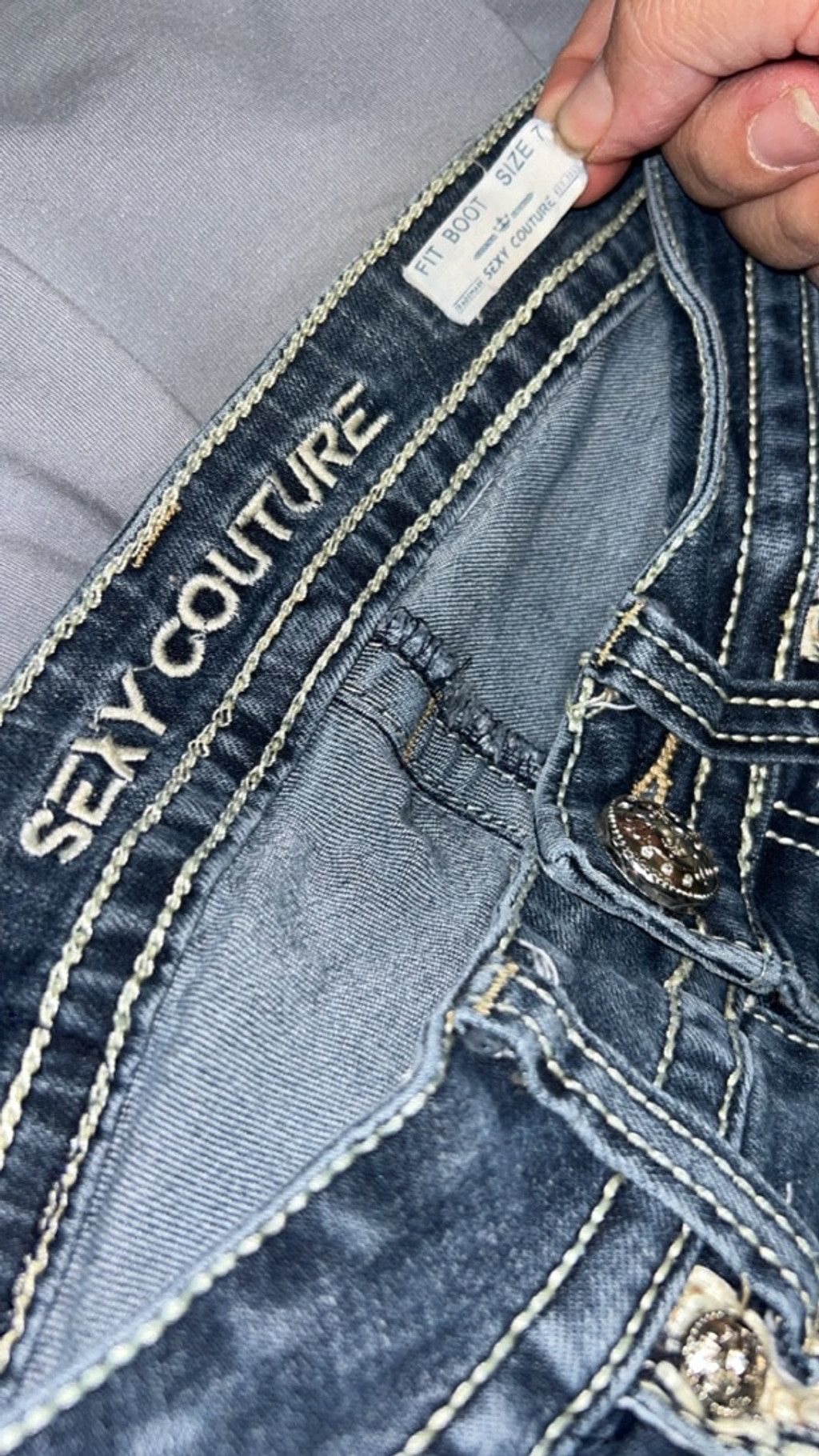 Other Women's Sexy Couture Blue Boot Cut Jeans Size 7 Size 28" / US 6 / IT 42 - 1 Thumbnail