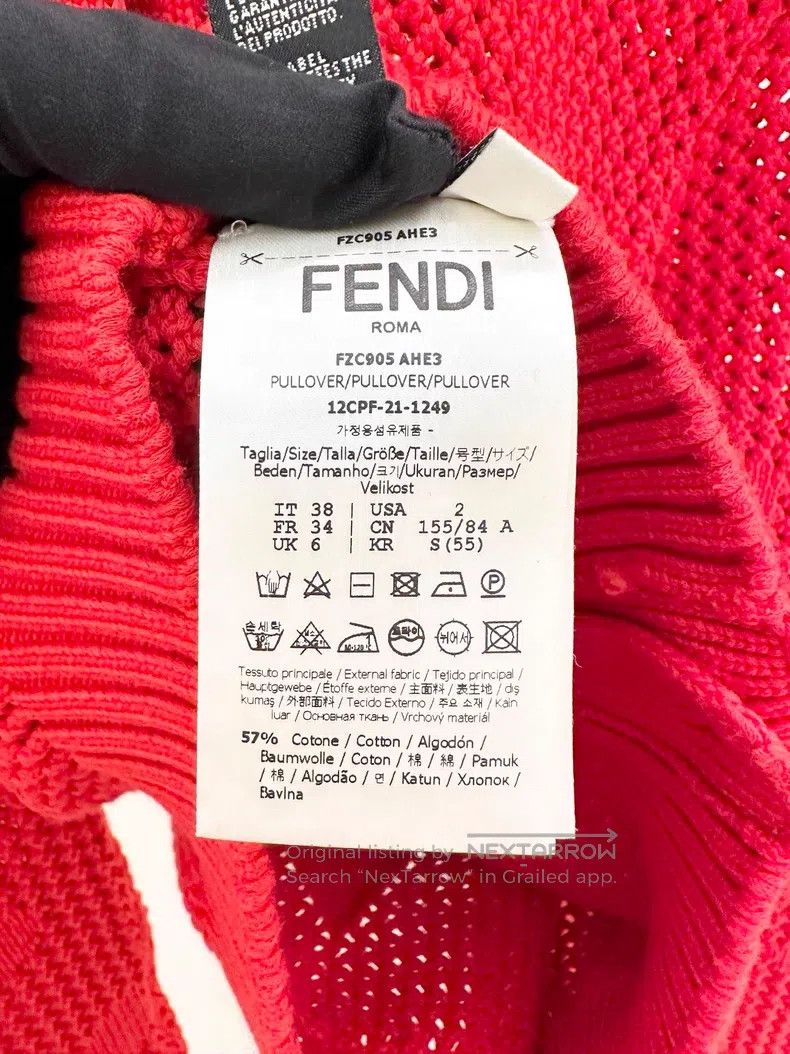 Fendi Fendi Red heart knit jacket Size XS / US 0-2 / IT 36-38 - 4 Thumbnail