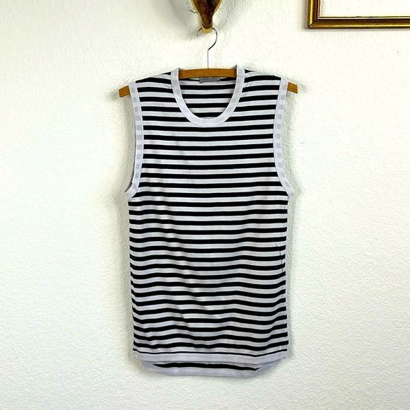 Dior SS 07 Striped Tank Top PFW Made Italy Hedi Slimane