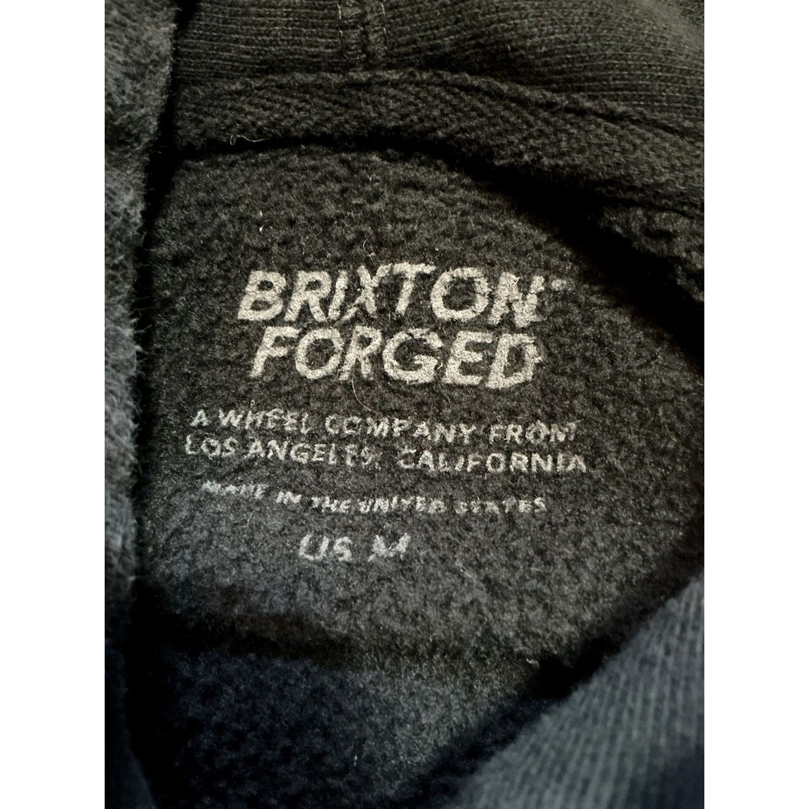 Brixton VINTAGE Brixton Forged A Wheel Company Beverly Hills Black Fleece Pullover Hoodie Mens Size M Size US M / EU 48-50 / 2 - 5 Thumbnail