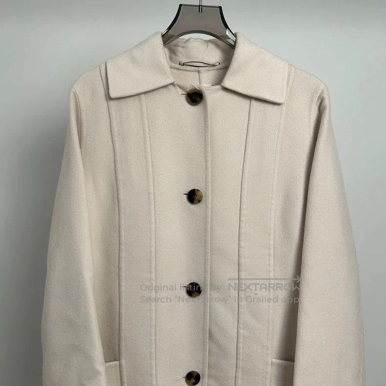 Hermes Hermes Beige Cashmere Lapel Coat. Size US XS / EU 42 / 0 - 6 Thumbnail