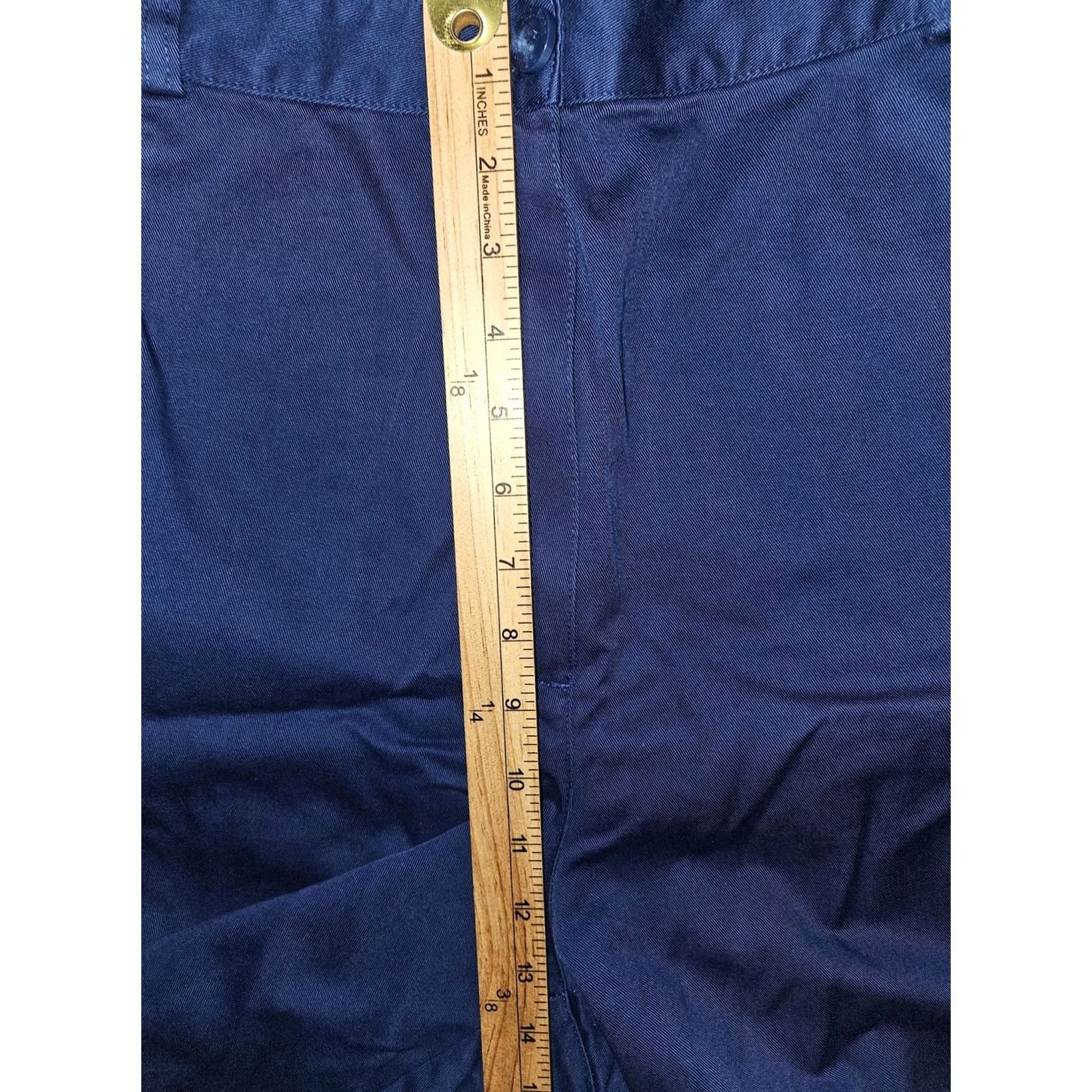 Vintage L.L. Bean Chino Shorts Womens 22W Blue Original Fit Twill Pockets Casual Summer Size 40" / US 18 - 4 Thumbnail