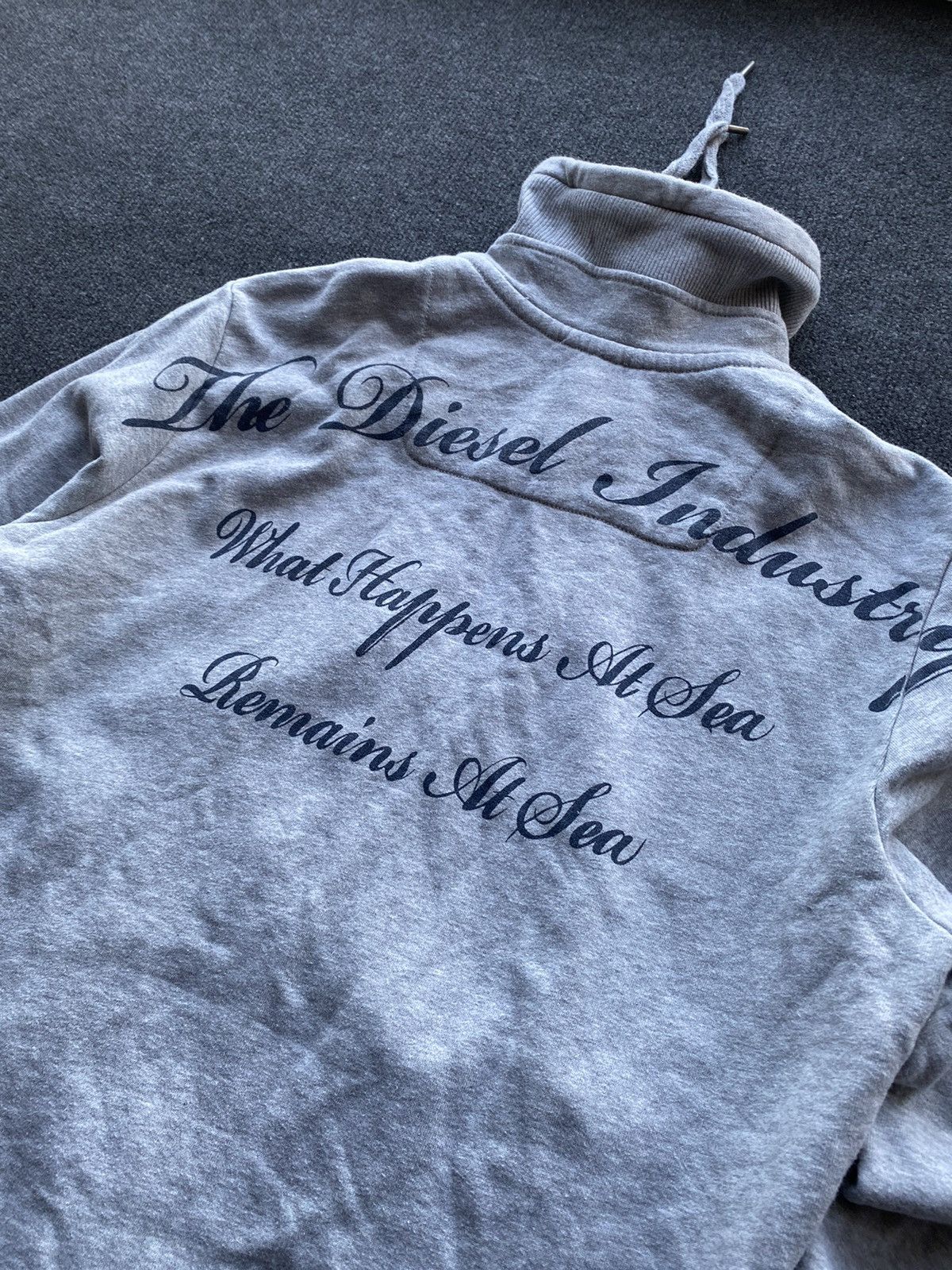Diesel 🔥Opium Punk diesel gray zip up sweatshirt big logo mens y2k Size US XL / EU 56 / 4 - 3 Thumbnail