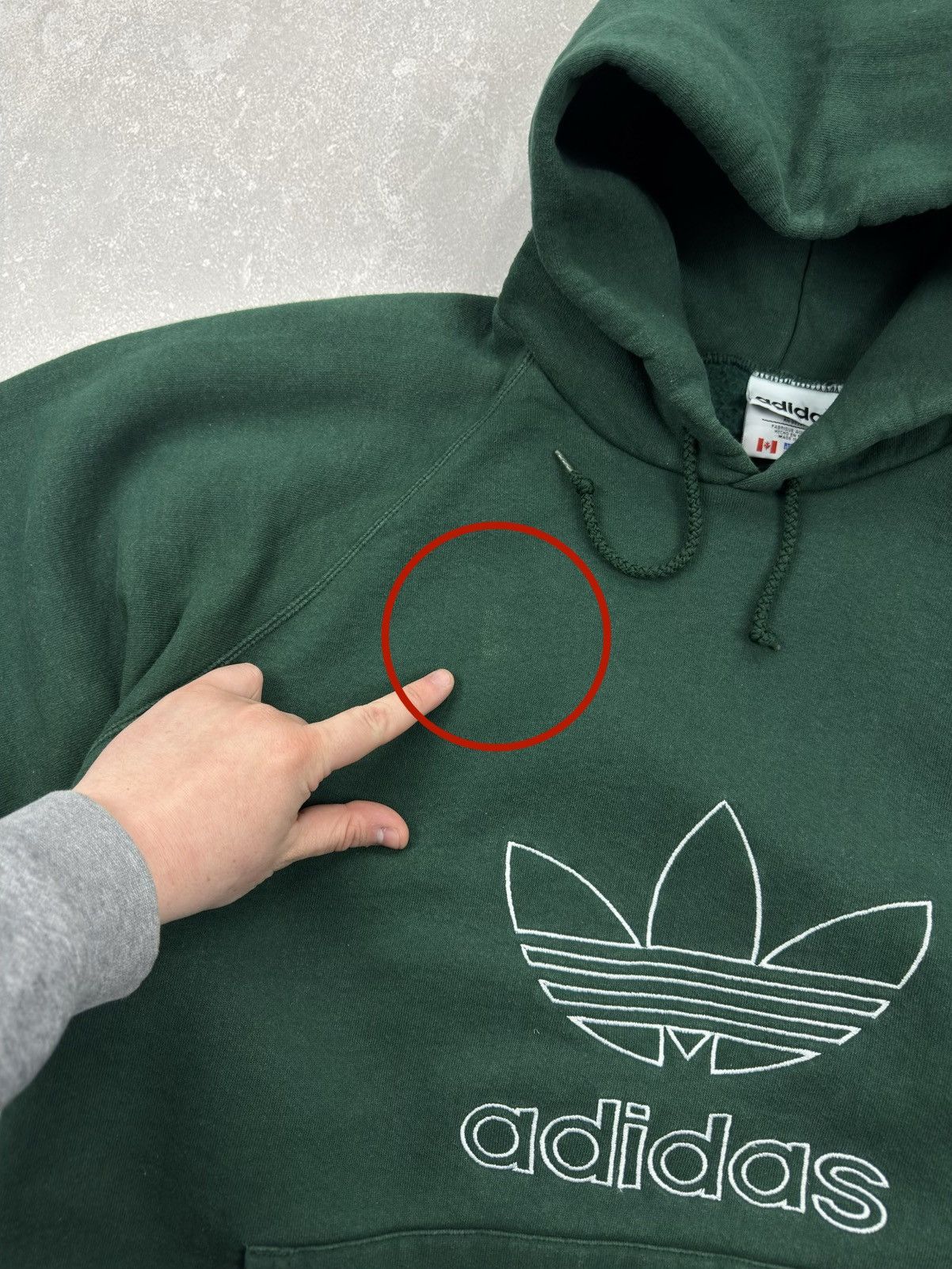 Adidas Vintage Adidas 90s Made In USA Boxy Fit Green Hoodie Y2k Size US XXL / EU 58 / 5 - 5 Thumbnail