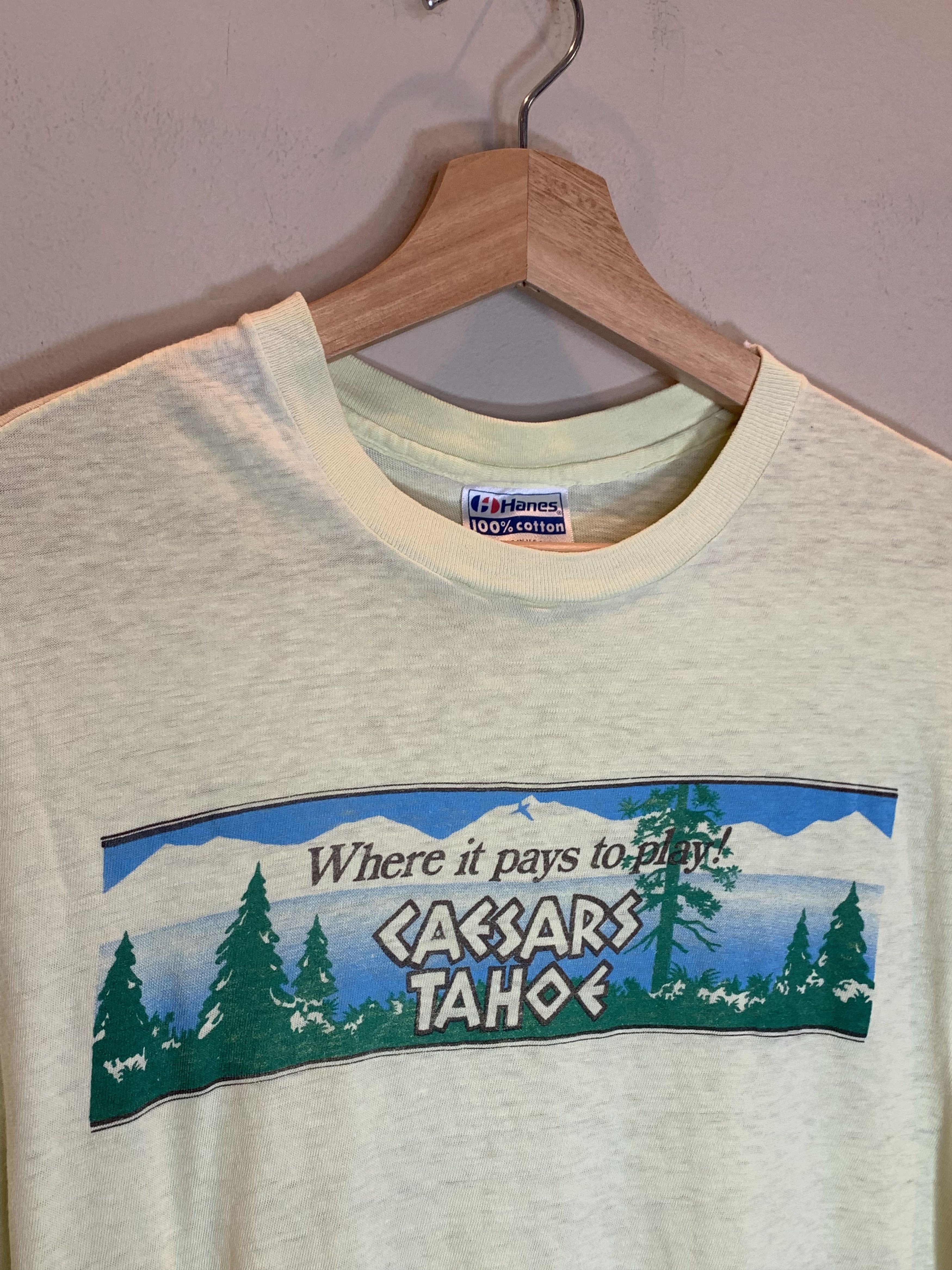 Vintage *RARE* Vintage 80s Caesar’s Tahoe Casino Single Stitch Shirt Size US L / EU 52-54 / 3 - 2 Thumbnail