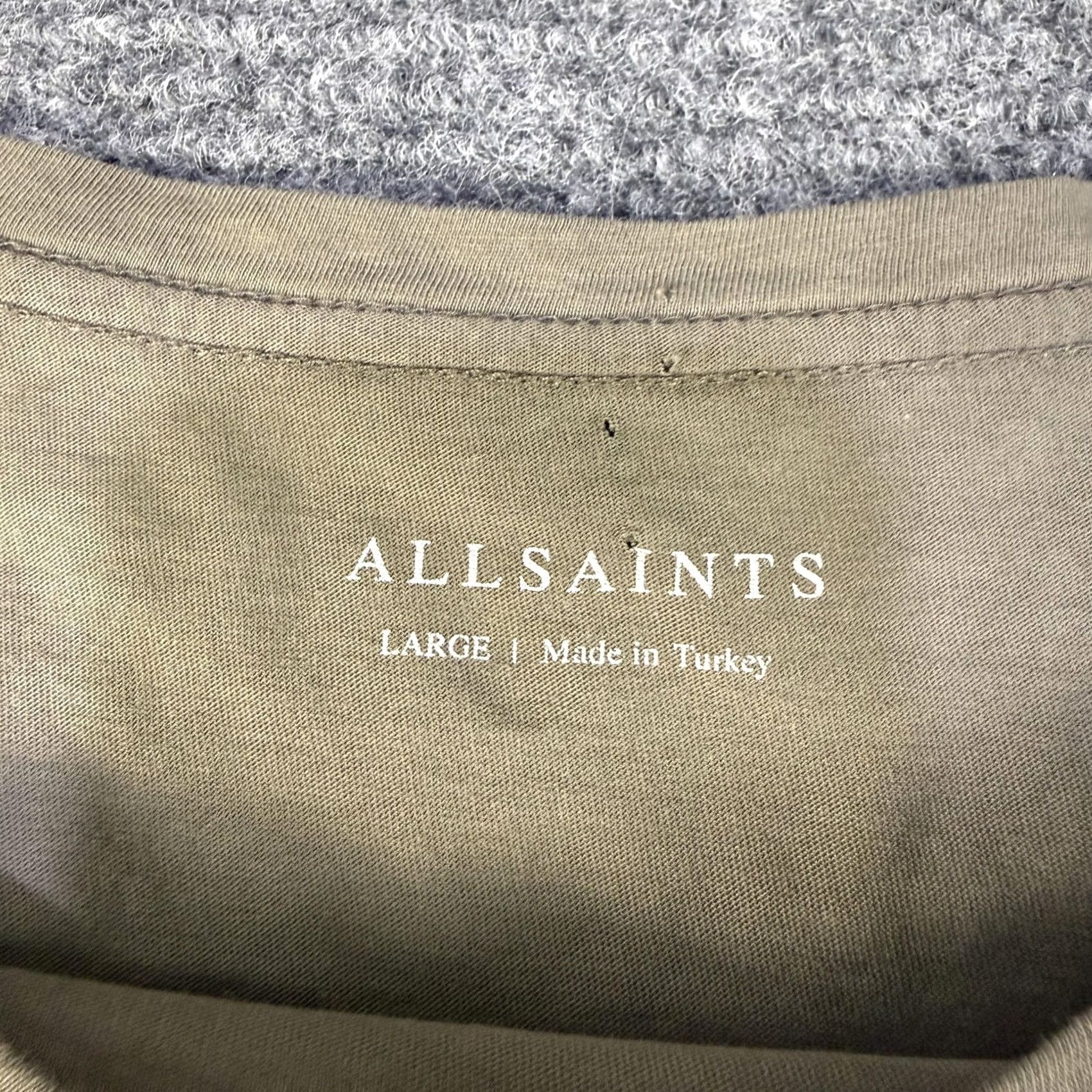 Allsaints AllSaints Shirt Mens Large Olive Green Crewneck Logo Tee Soft Casual Top Size US L / EU 52-54 / 3 - 4 Thumbnail