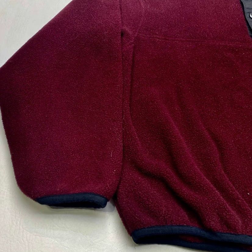 Vintage VINTAGE Woolrich Sweater T Snap Fleece Pullover Mens Large Maroon 8003 Size US L / EU 52-54 / 3 - 3 Thumbnail