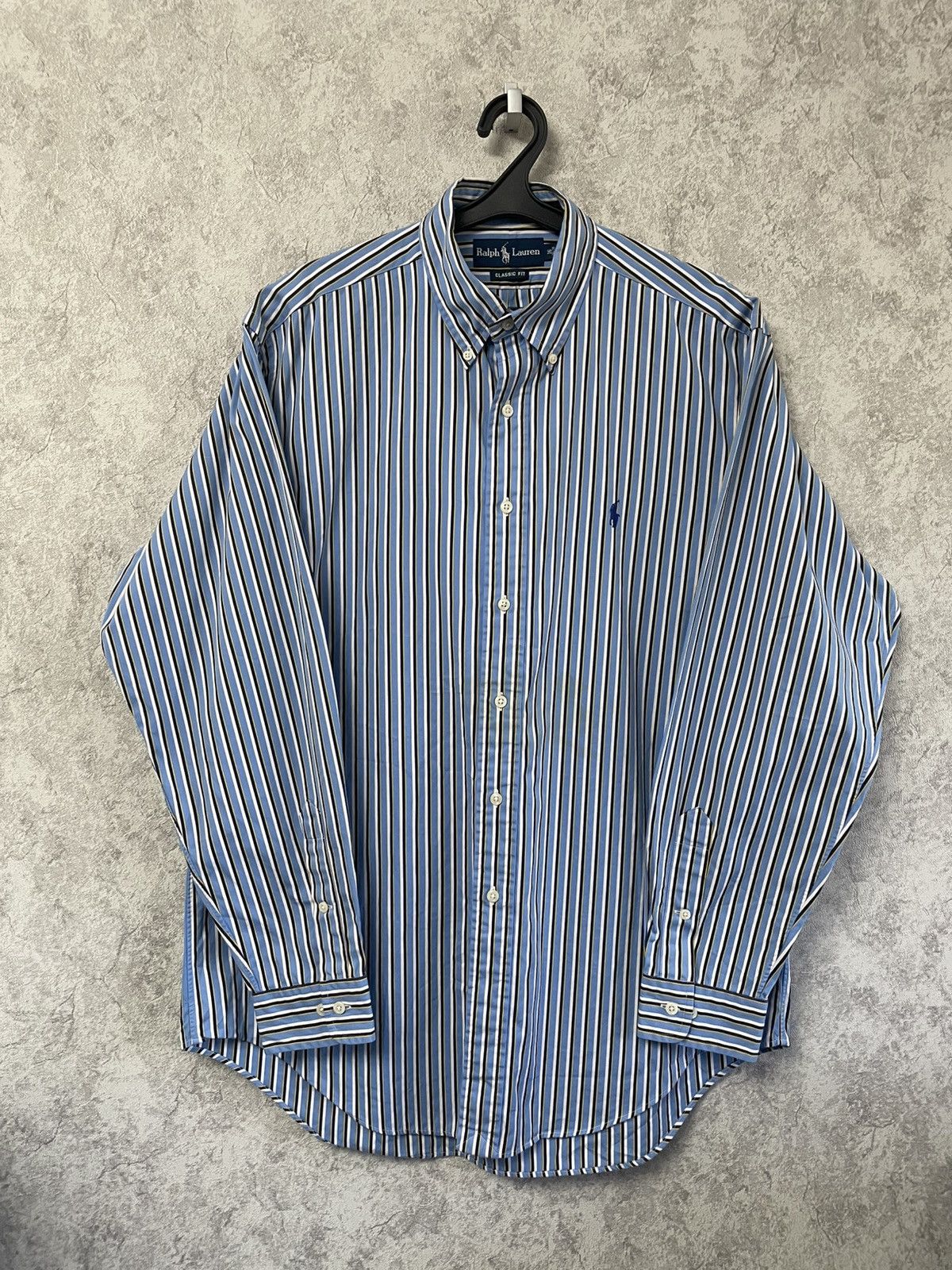 Polo Ralph Lauren Vintage Polo Ralph Lauren Striped Long Sleeve Shirt Size US L / EU 52-54 / 3 - 1 Thumbnail