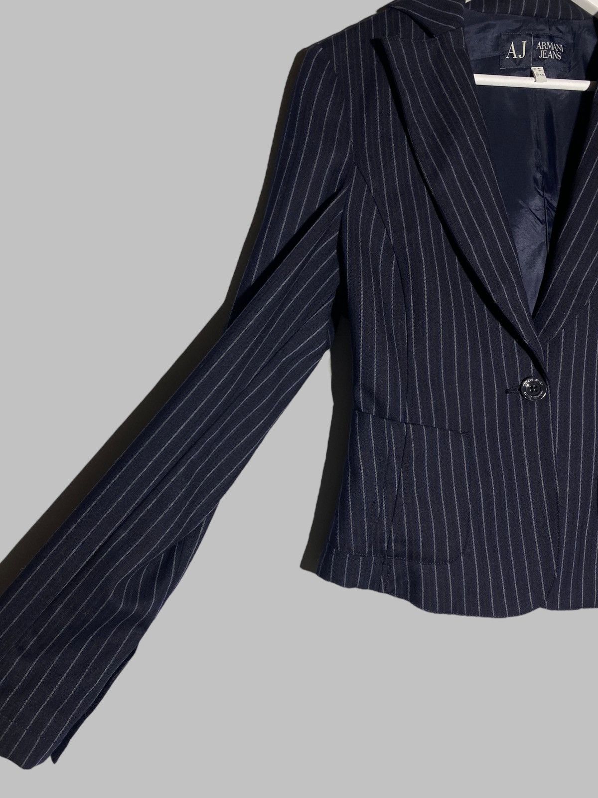 Armani Vintage Armani Jeans Wool Striped Suit Balzer + Pants Womens Size M / US 6-8 / IT 42-44 - 10 Thumbnail