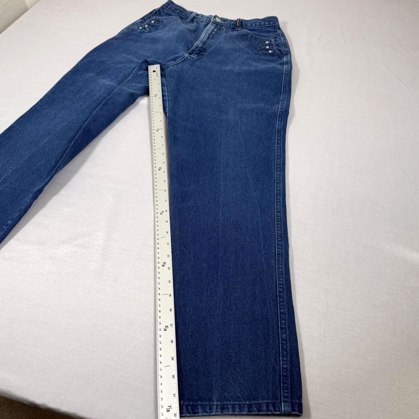 Vintage VINTAGE Rockies Jeans Womens 15 Blue Bare Back Slim Fit Denim Pants 90s Size 36" / US 14 / IT 50 - 5 Thumbnail