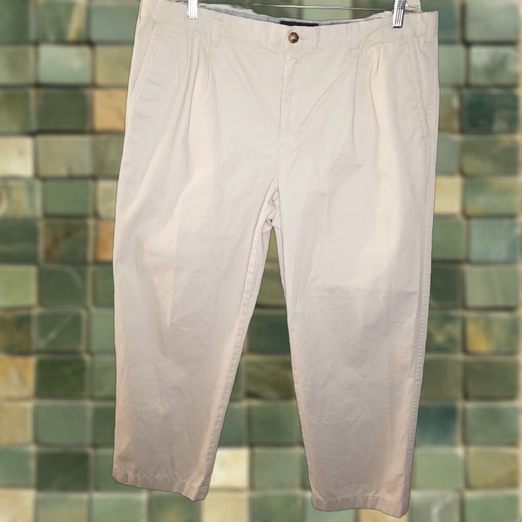 Tommy Hilfiger TOMMY HILFIGER Men's Chino Pants Casual Size 40x32 Beige Size US 40 / EU 56 - 1 Thumbnail