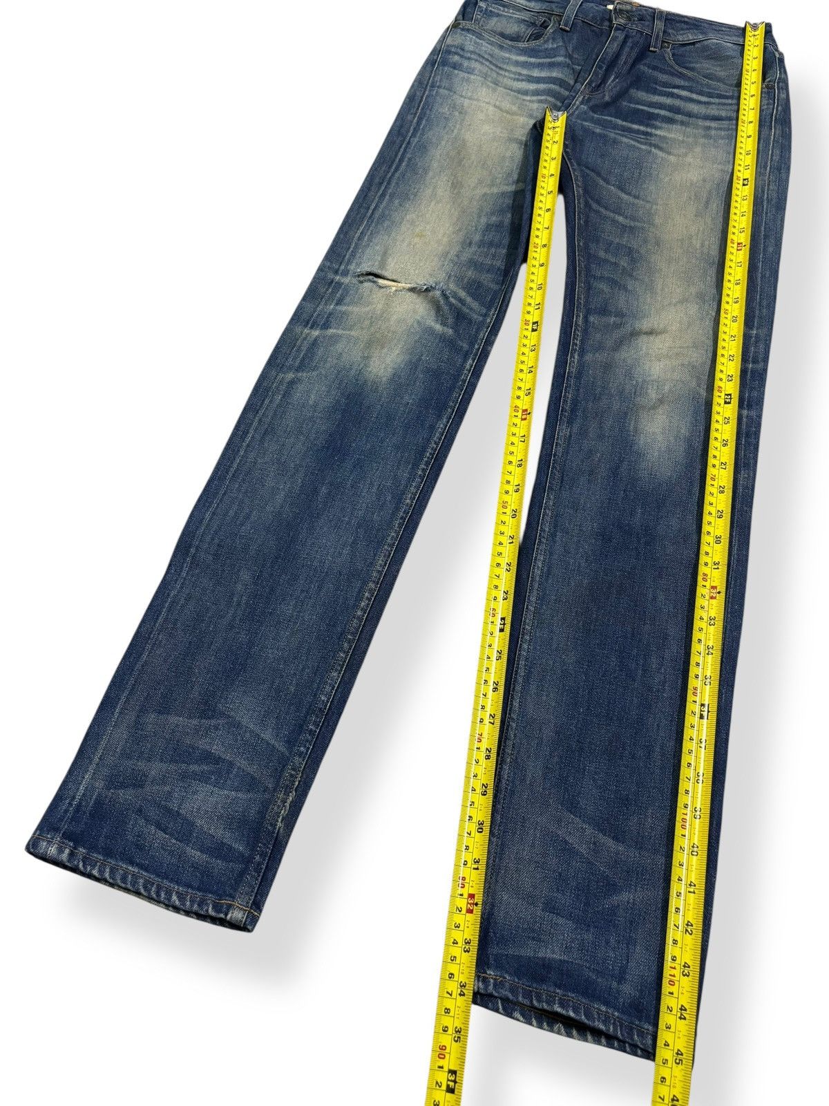 Levi's Levis Made & Crafted TackSlim Distressed Jeans Made in italy Size US 29 - 13 Thumbnail