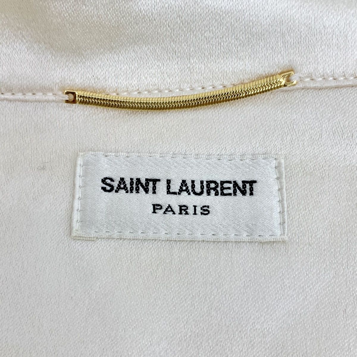 Yves Saint Laurent Yves Saint Laurent Champagne Silk Long Sleeve Shirt K26WX Size XS / US 0-2 / IT 36-38 - 5 Thumbnail