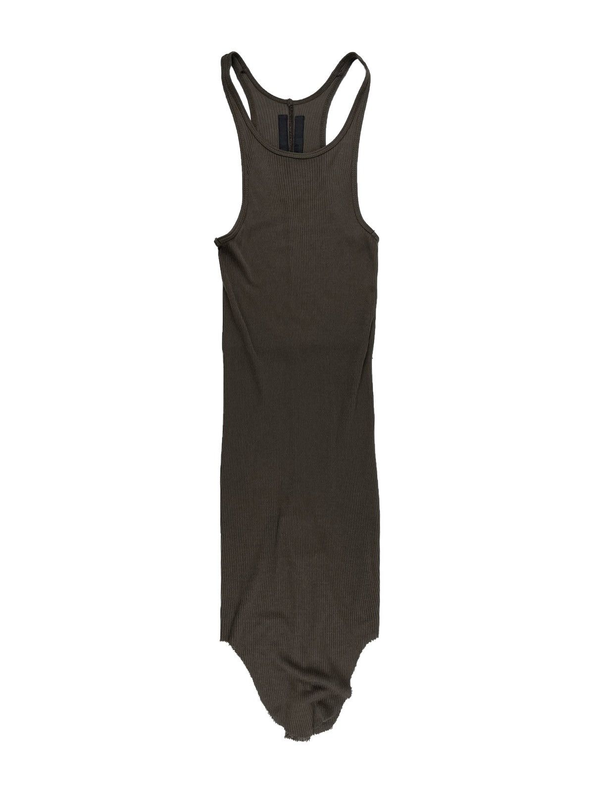 image of Fw10 Rick Owens Gleam Dick Flap Tank Top Dna Dust in Brown, Women's (Size Small)