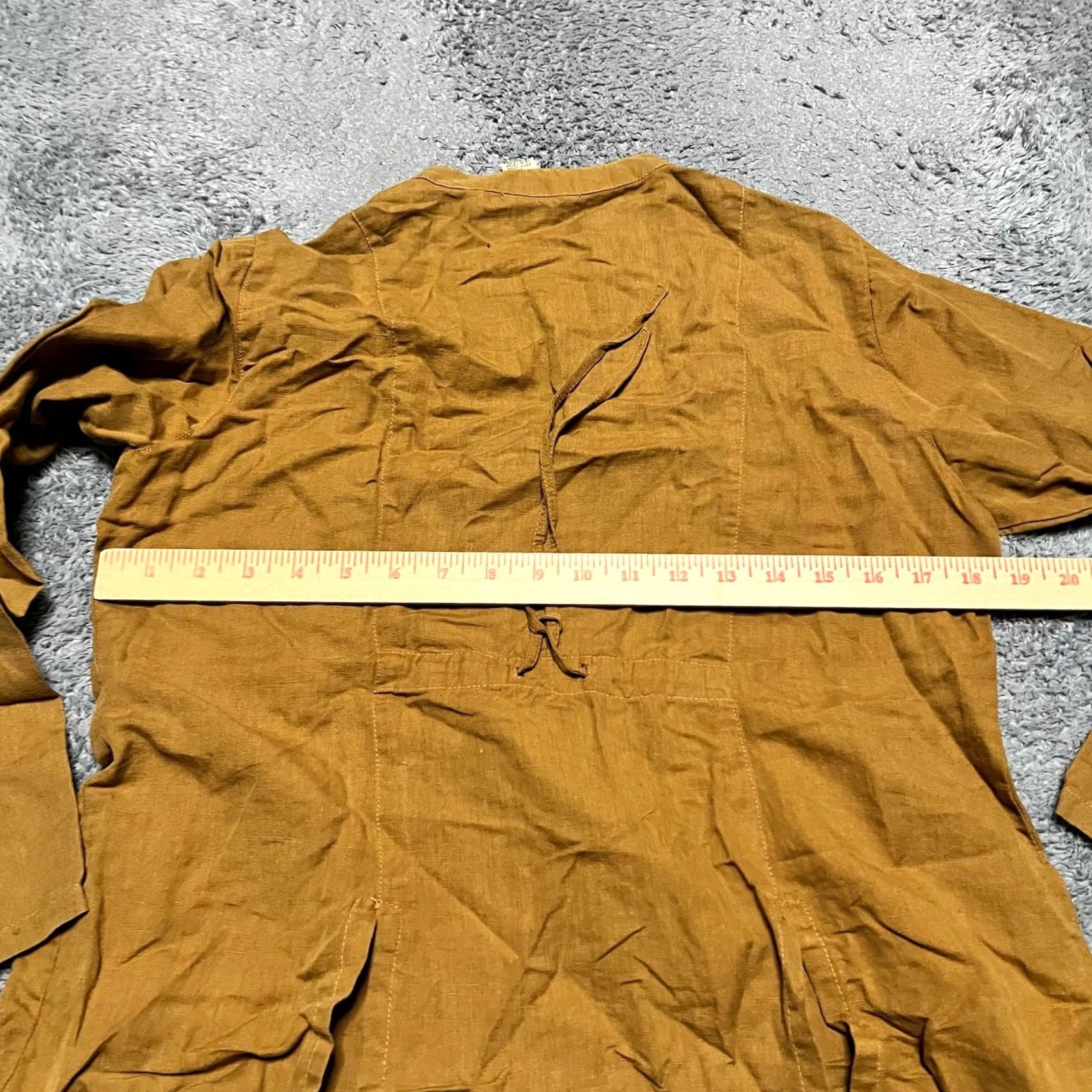 Vintage April Cornell Shirt Blouse Womens Small Brown Linen Blend Button Lagenlook S Womens Brown Linen Blend Button Shirt Blouse Size S / US 4 / IT 40 - 6 Thumbnail