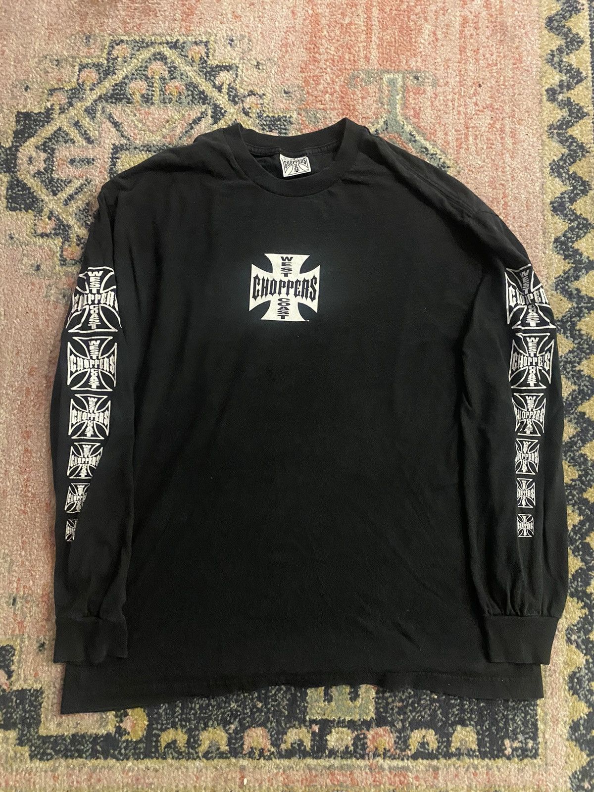 image of Vintage 90’S West Coast Choppers Long Sleeve T Shirt in Black, Men's (Size Large)