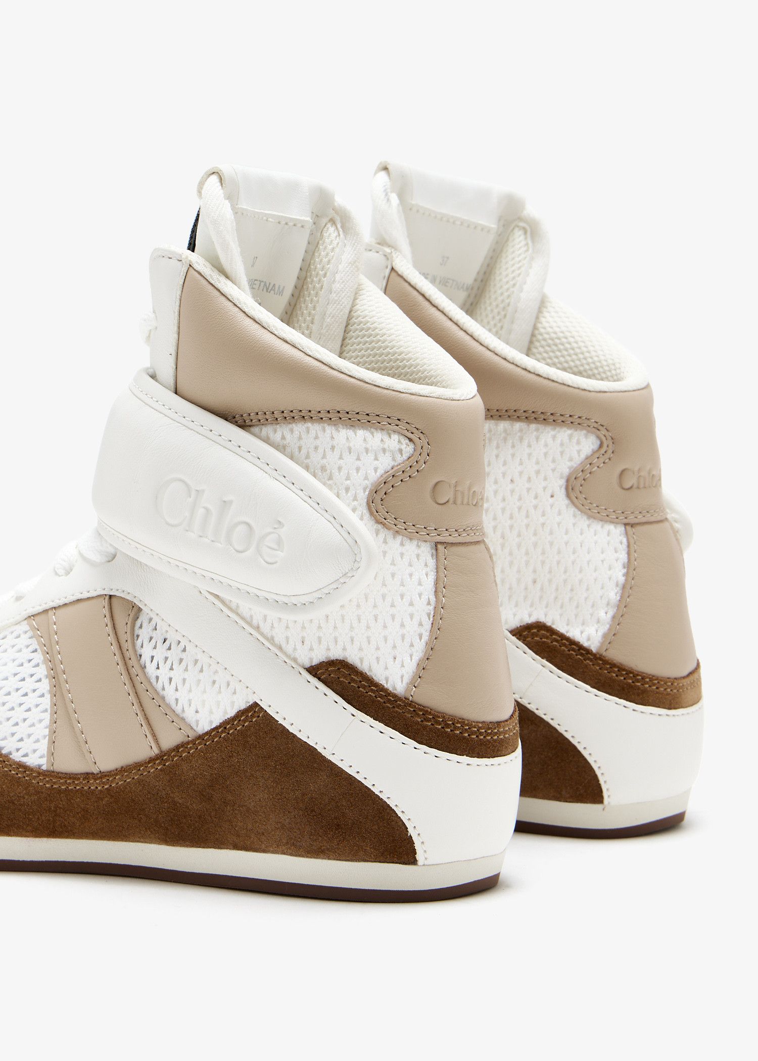 Chloe o1s22i1n0425 Hi-Top Kick Sneakers in Brown Size US 8 / IT 38 - 2 Thumbnail
