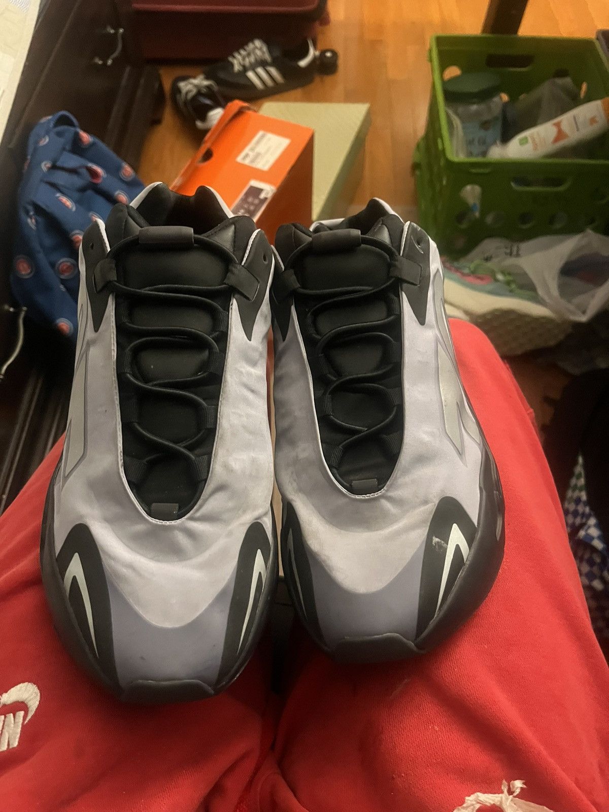 Kanye West Grey Yeezy 700 MNVM Size US 12 / EU 45 - 4 Thumbnail
