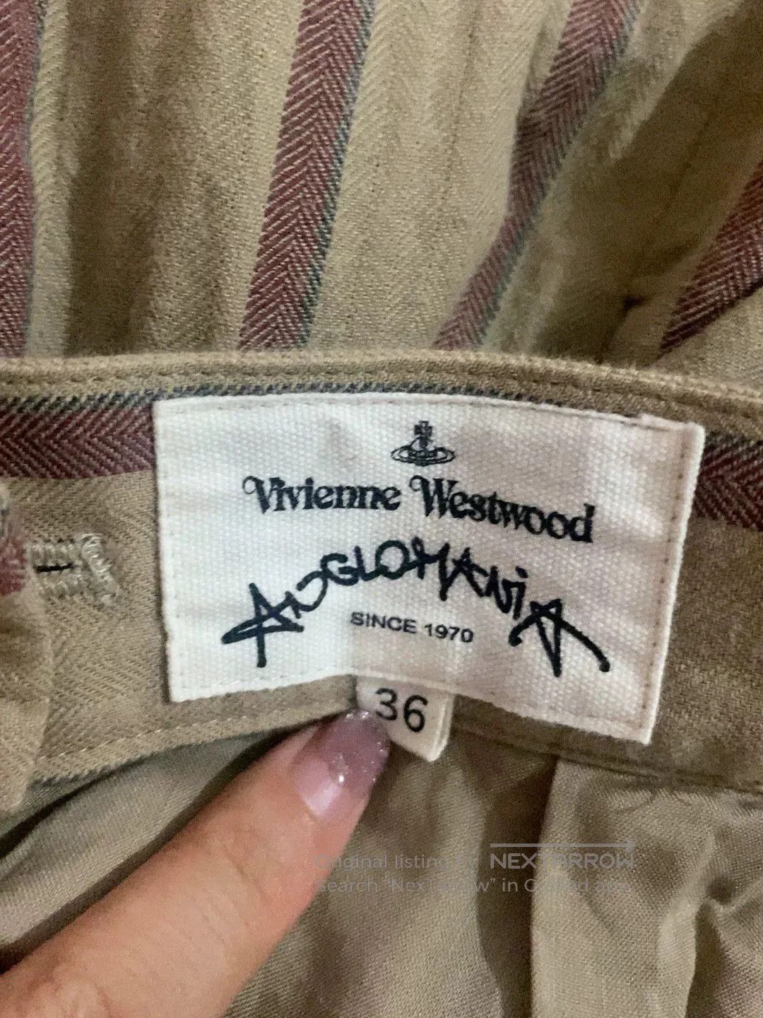 Vivienne Westwood Vivienne Westwood Vintage Brown Stripe Skirt. Size 35" - 9 Thumbnail