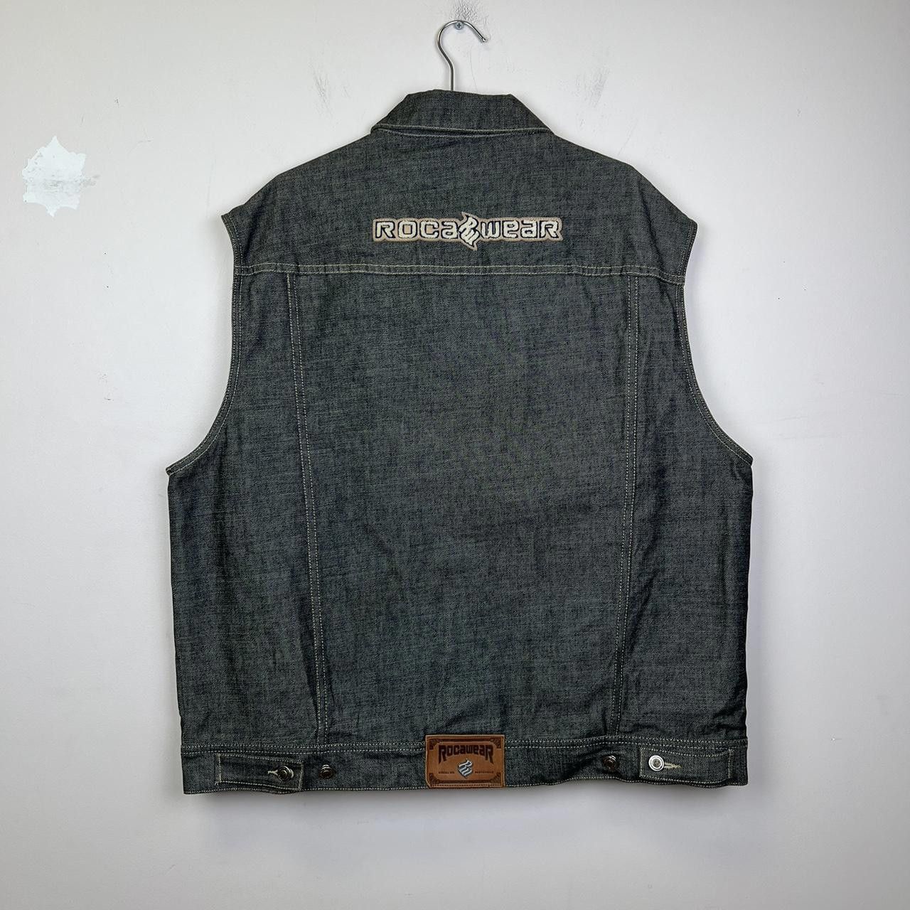 Designer ROCA WEAR Denim Vest - Stylish Sleeveless Casual Wear Size US XXL / EU 58 / 5 - 2 Thumbnail
