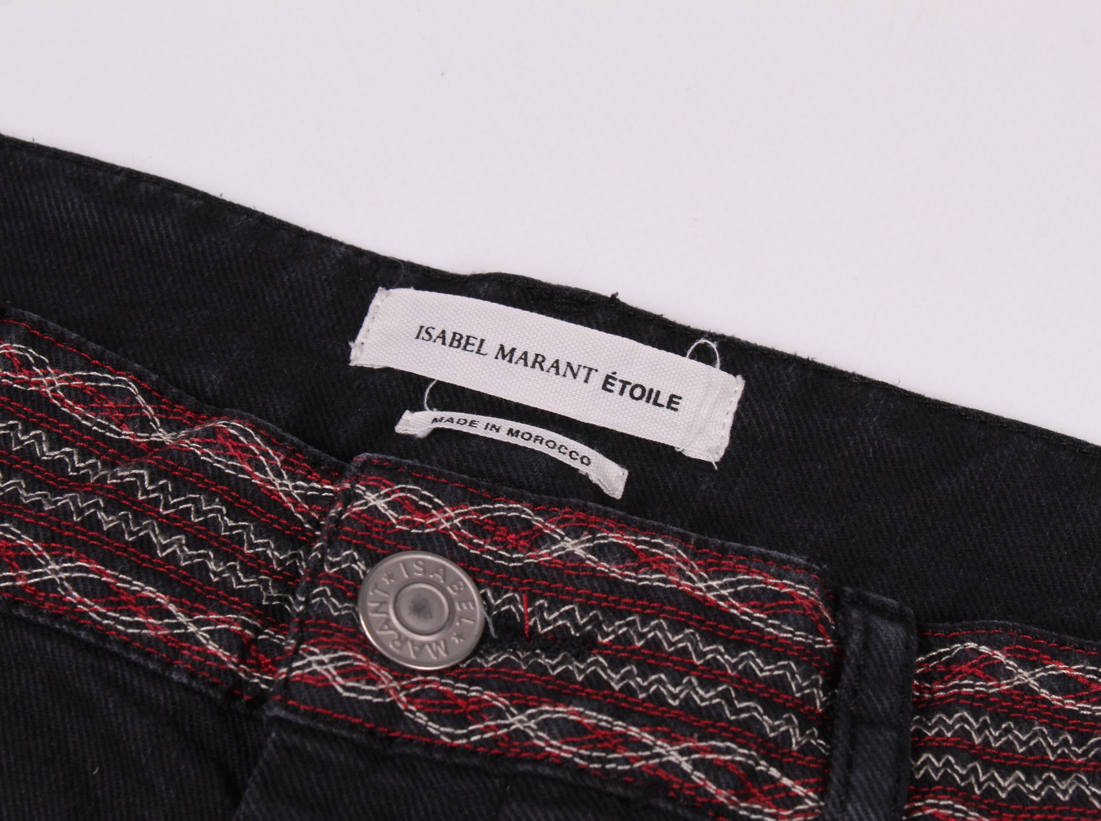 Isabel Marant Isabel Marant Etoile Ethnic Decorated Wоmеns Jeans Size 32" / US 10 / IT 46 - 3 Thumbnail