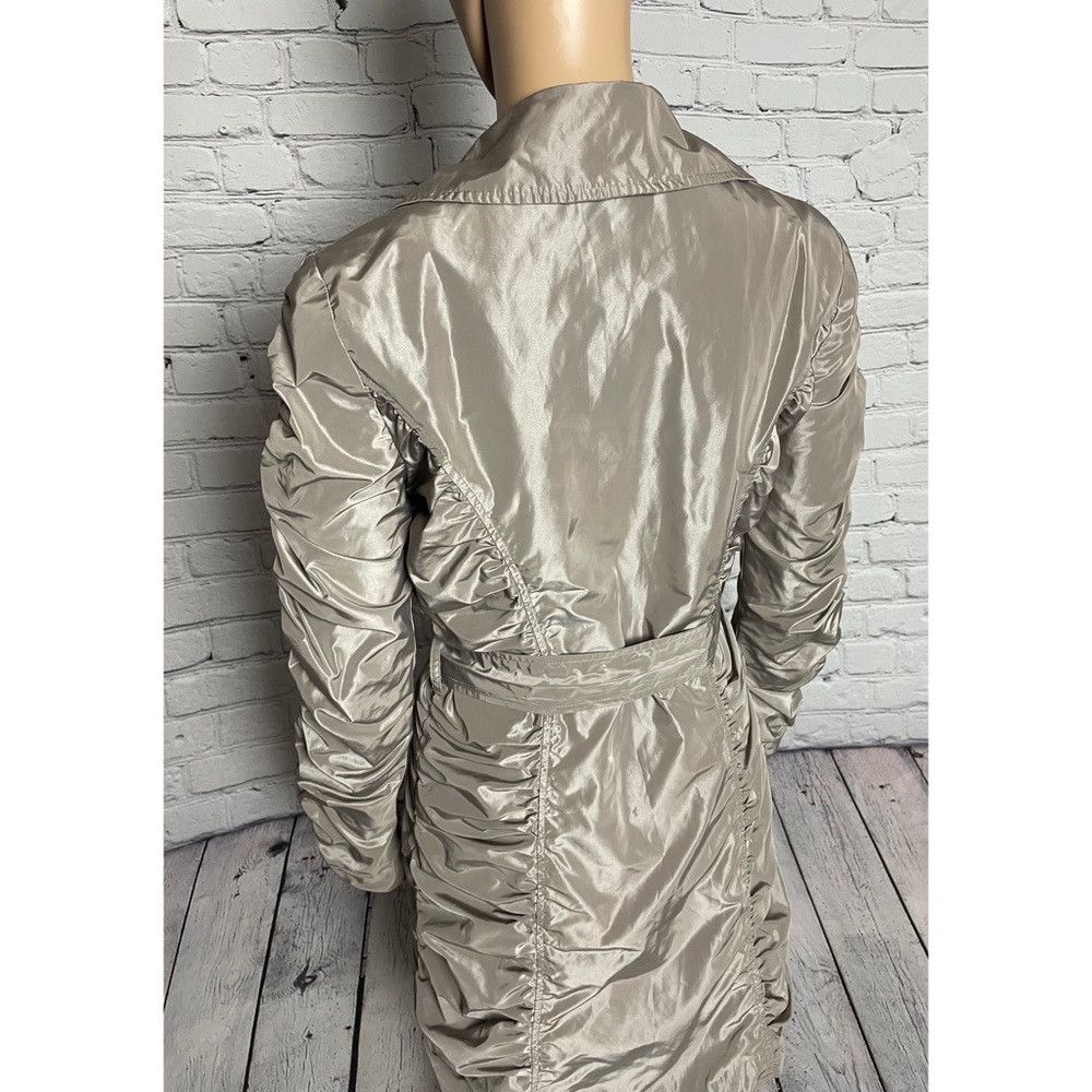 Other Lucy Paris Silver Ruched Rain Trench Coat With Belt Size Eu Size S / US 4 / IT 40 - 8 Thumbnail