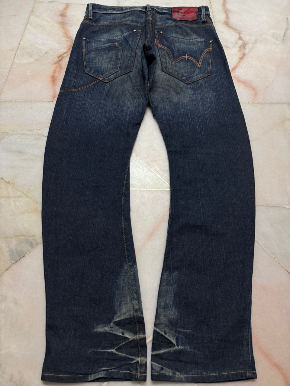 Edwin 💥VINTAGE Y2K E-FUNCTION EDWIN WHISKER MUDWASH DARK JEANS Size US 32 / EU 48 - 13 Thumbnail