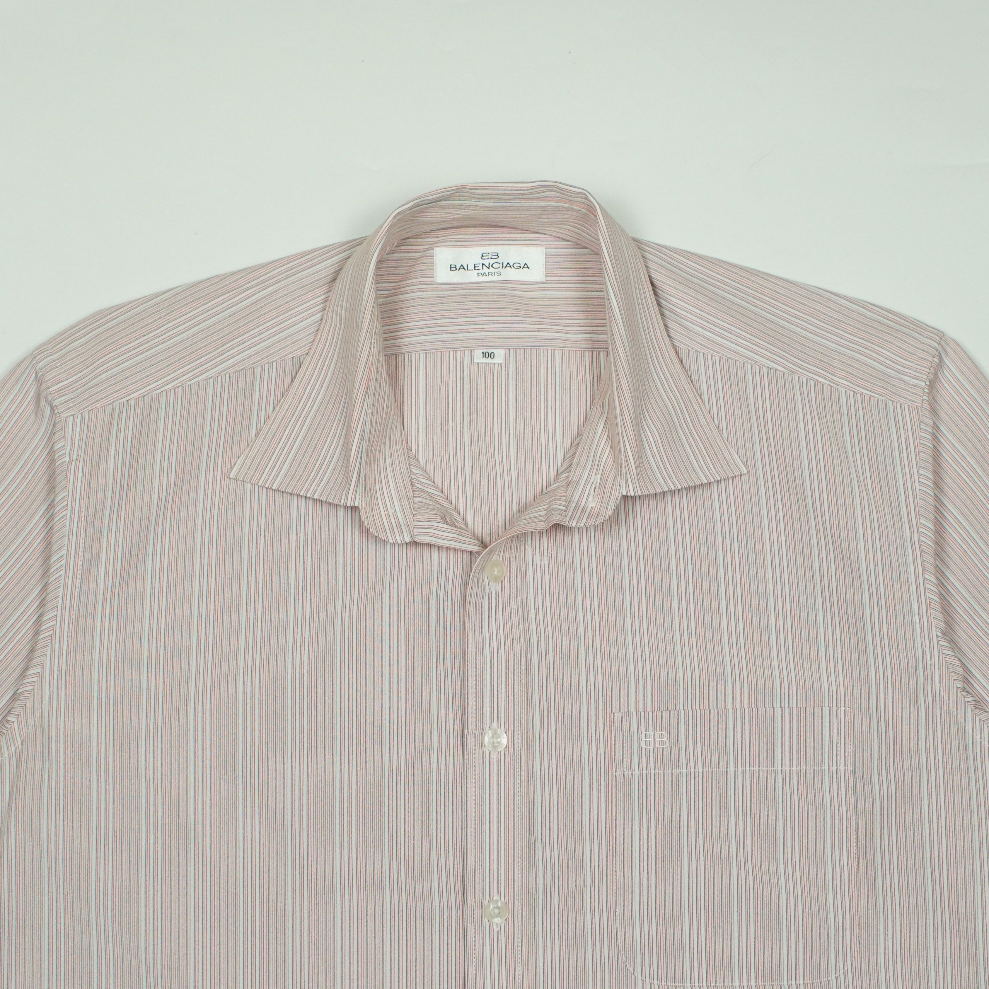 Balenciaga *NoTariff 90s Balenciaga Stripe Shirt Size US S / EU 44-46 / 1 - 2 Thumbnail