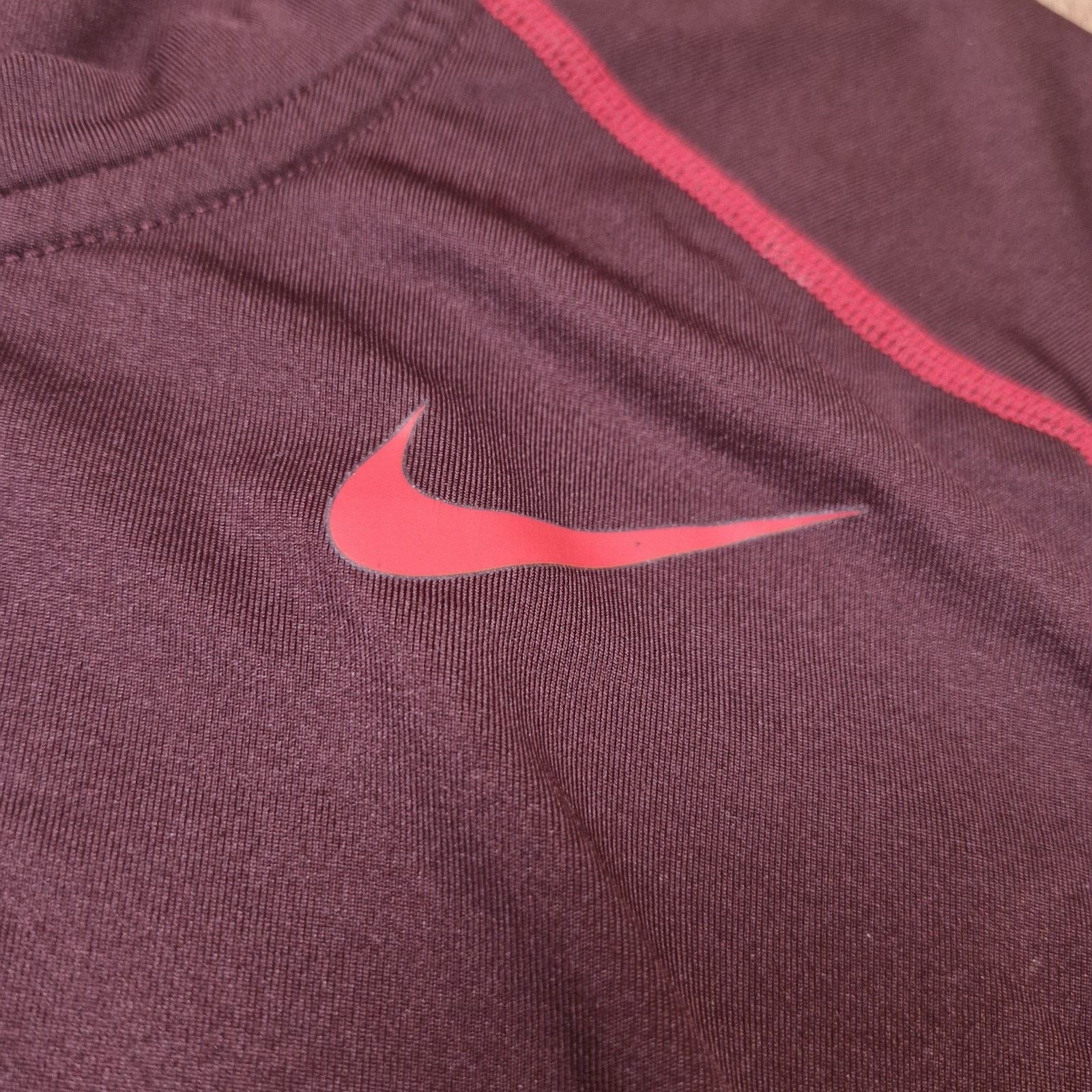 Nike Nike Pro Combat Shirt Mens Large Maroon Dri Fit Long sleeve Size US L / EU 52-54 / 3 - 2 Thumbnail
